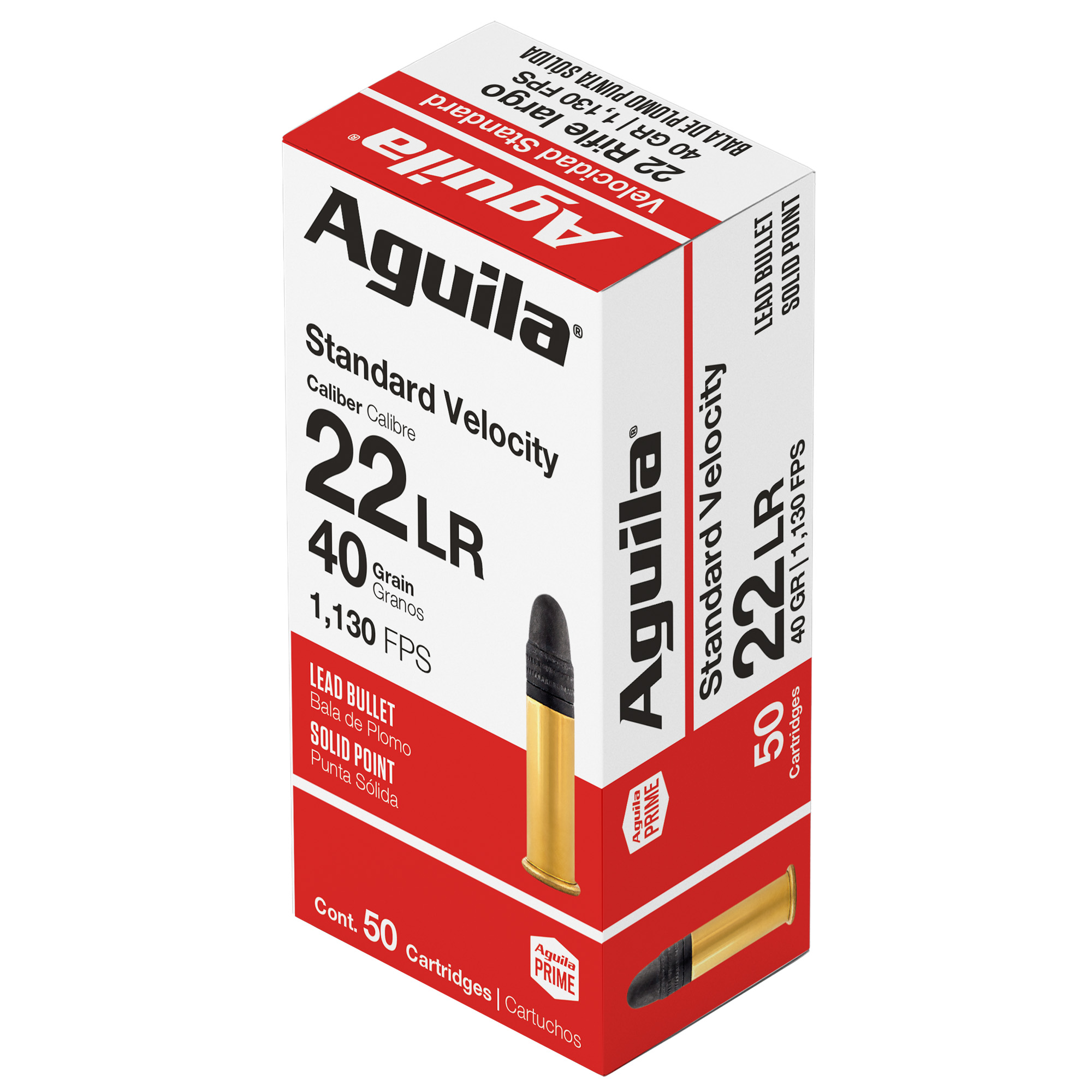 Aguila Rimfire 22 LR Standard Velocity 40gr Solid Point – 50rd