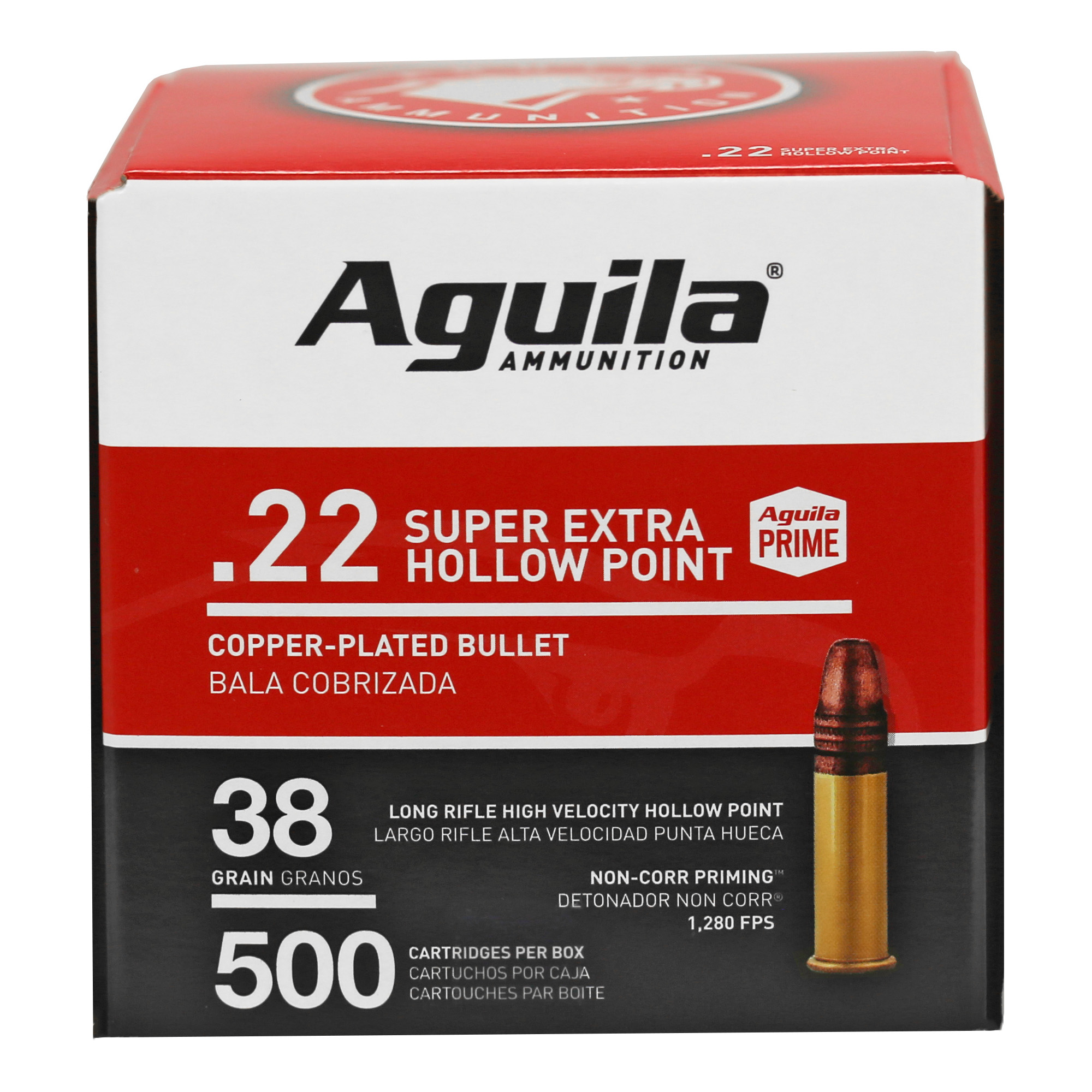 Aguila Rimfire 22 LR Hi-Velocity 38gr Hollow Point – 500rd