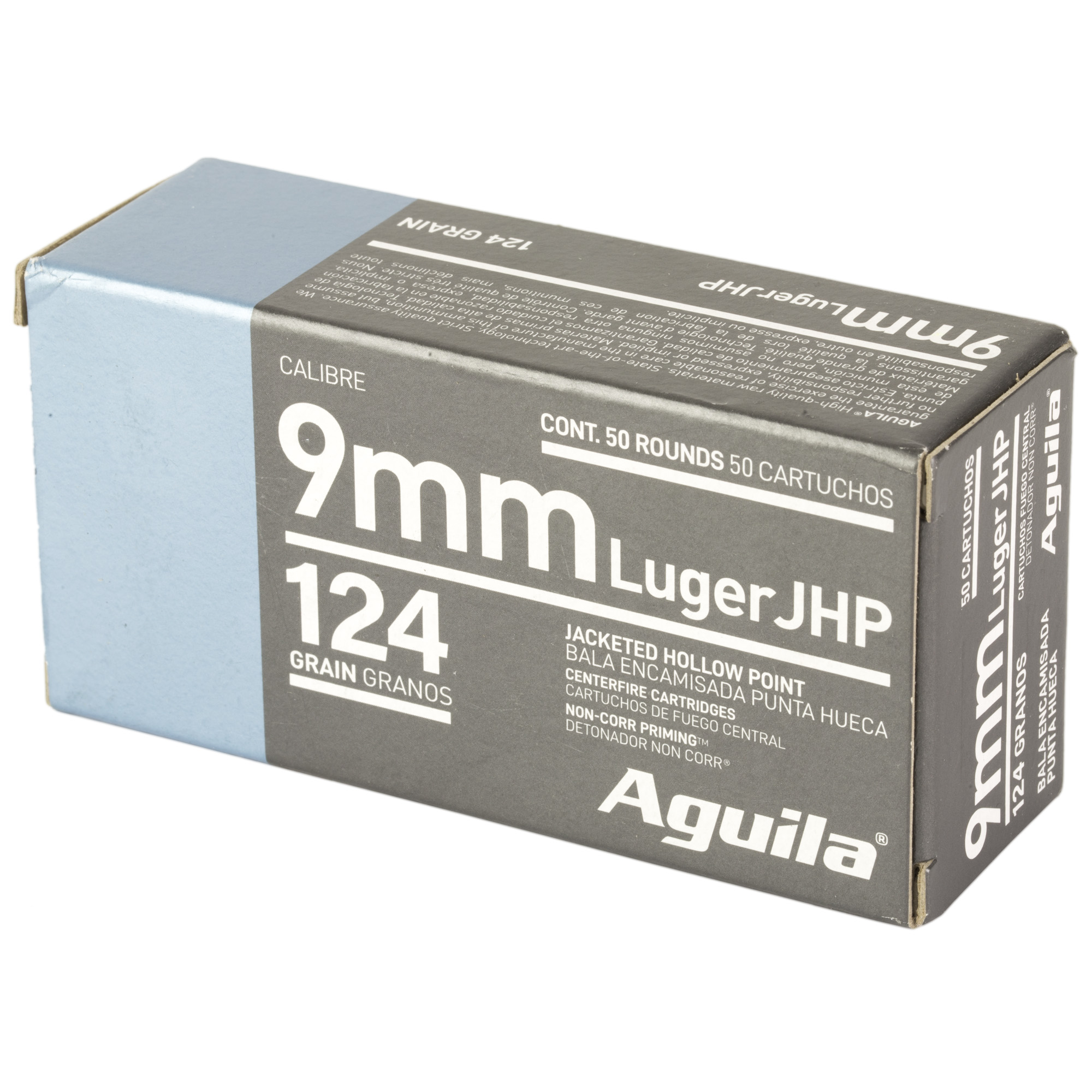 Aguila Pistol 9mm 124gr Jacketed Hollow Point – 50rd