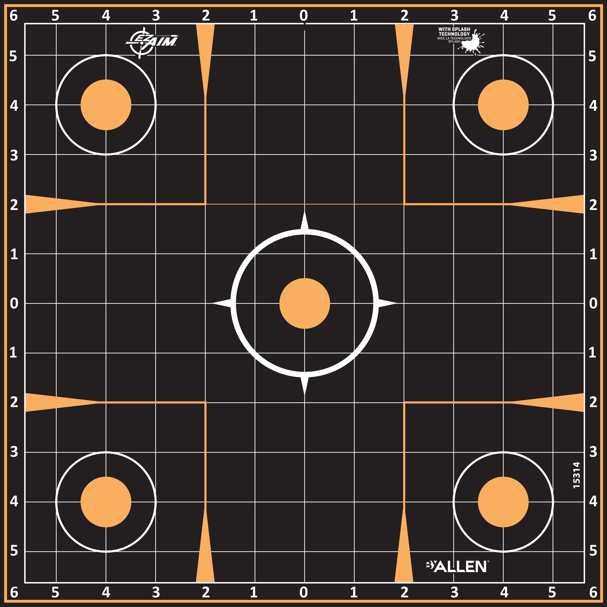 Allen Company EZ AIM Adhesive Sight-In 12″x12″