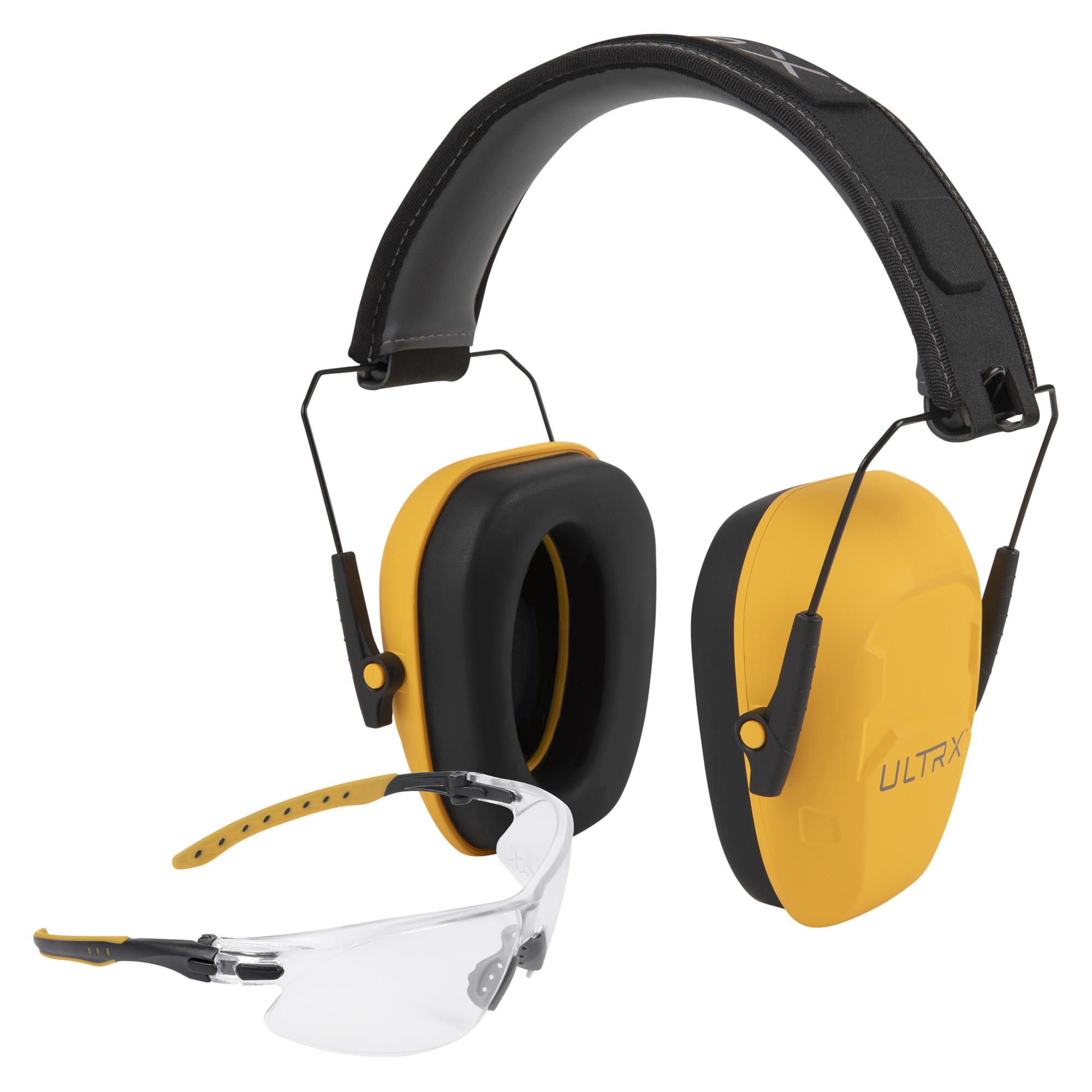 Allen Company ULTRX Hearing and Eye Combo Earmuff – 1 – Yellow