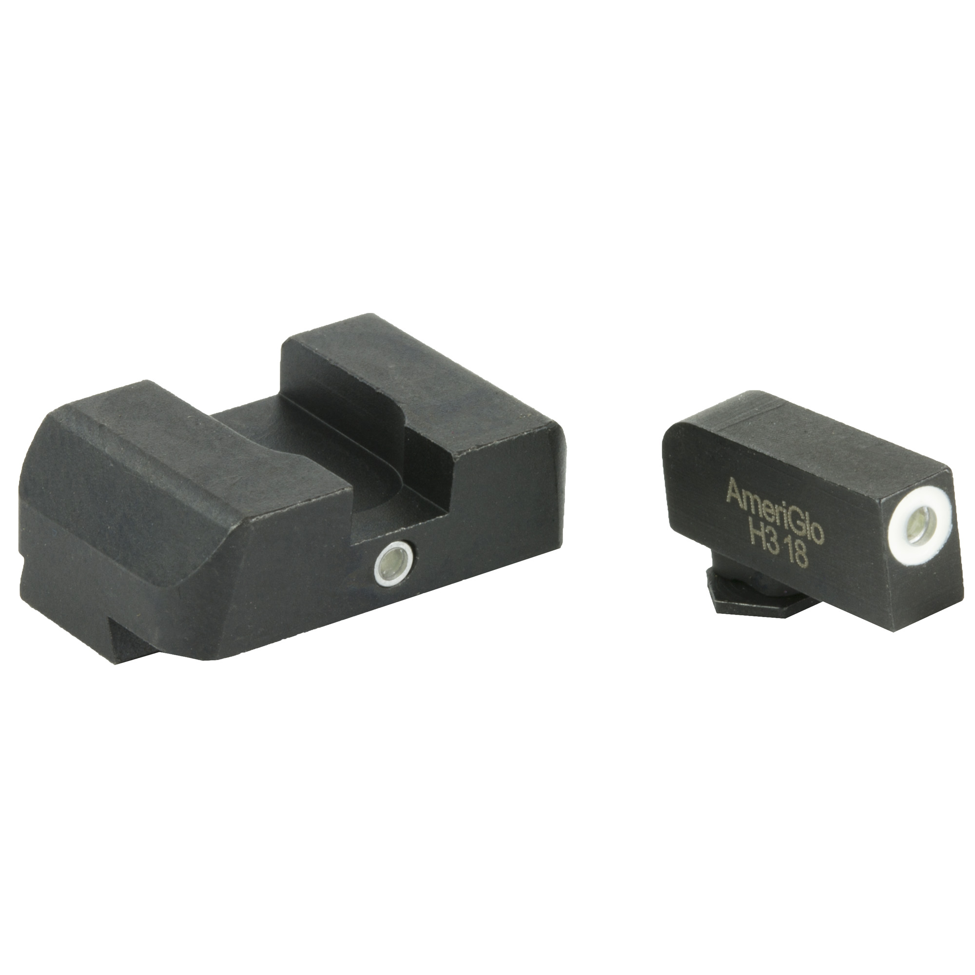 AmeriGlo Glock 17/17L/19/22/23/24/26/27/33/34/35/38/39 I-Dot Sight 2 Dot – Green, White Outline