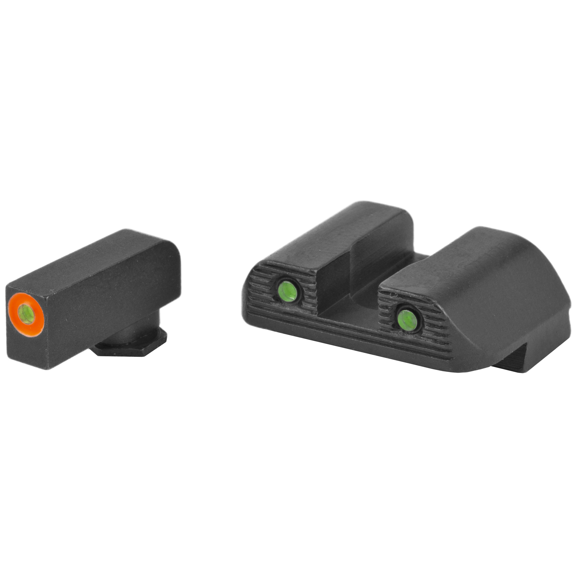 AmeriGlo Glock 42/43 Trooper Sight – Green with Orange Outline Front, Green Rear