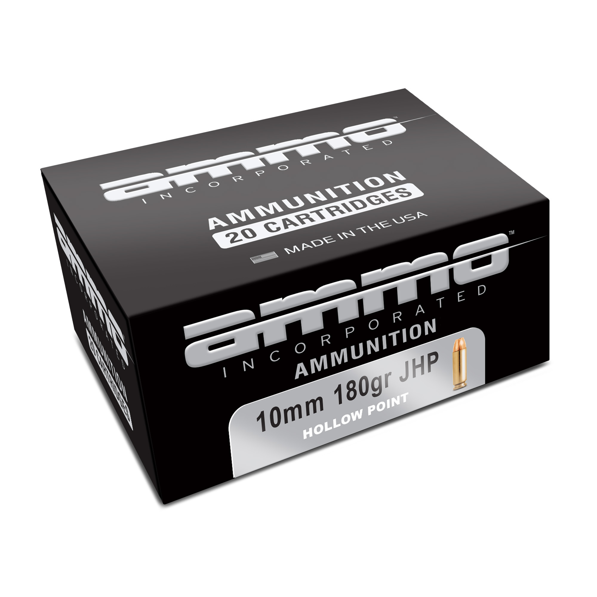 Ammo Inc Signature Defense 10mm 180gr Jacketed Hollow Point – 20rd