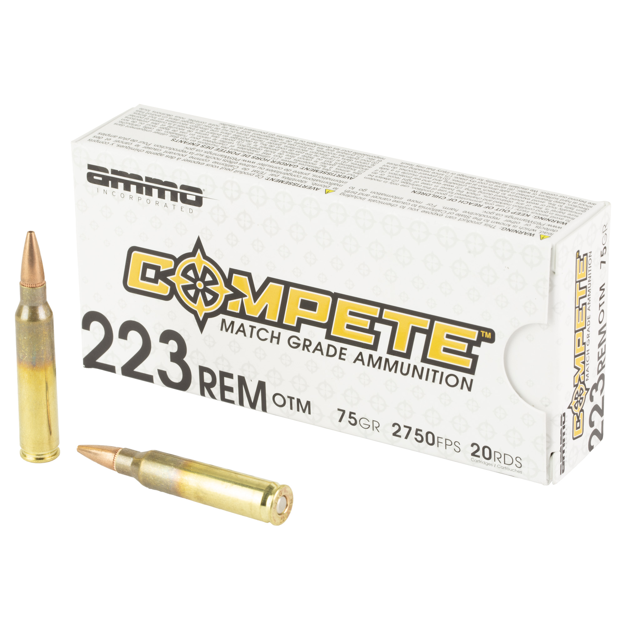 Ammo Inc Compete 223 Remington 75gr Open Tip Match – 20rd