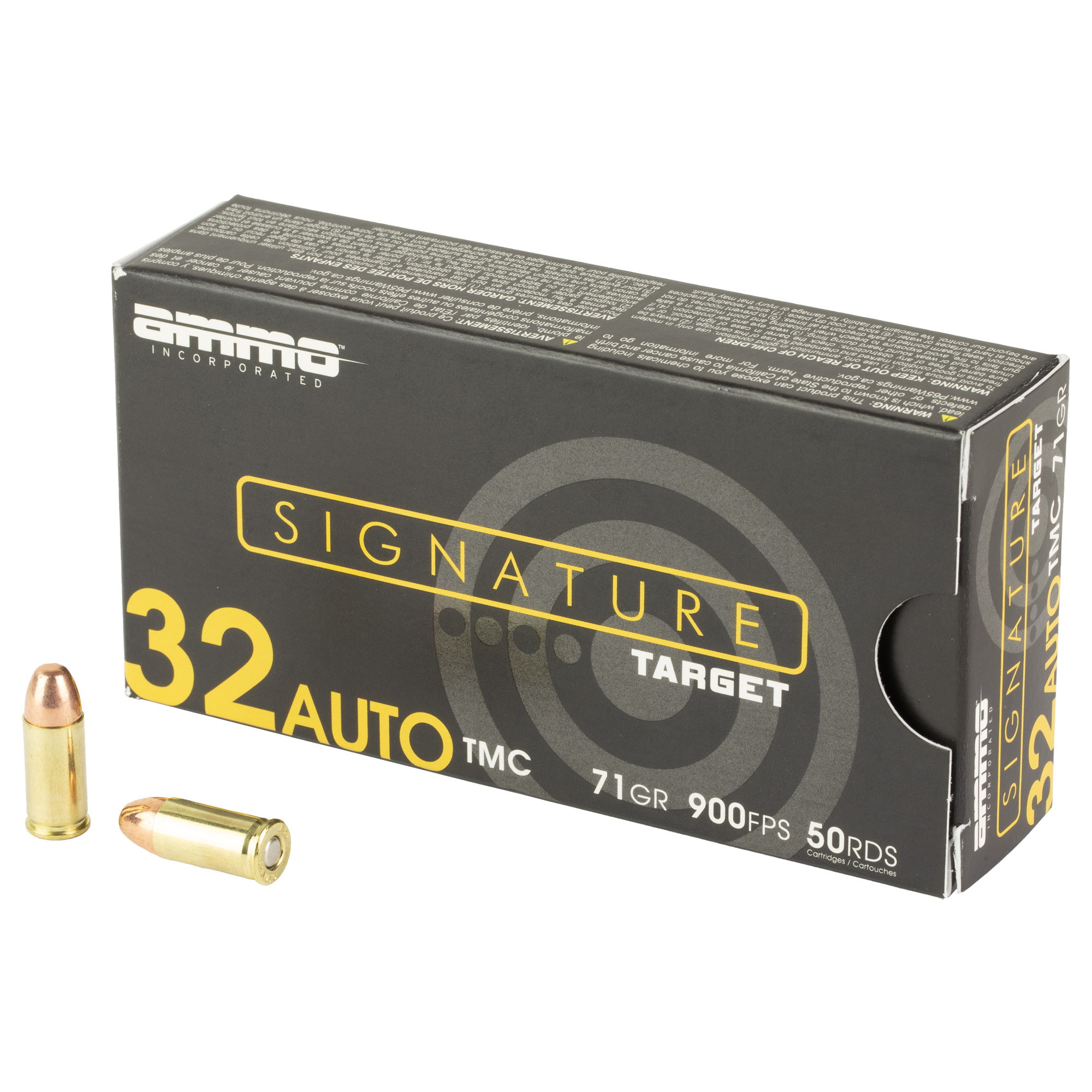 Ammo Inc Signature Target 32 ACP 71gr Total Metal Coating – 50rd