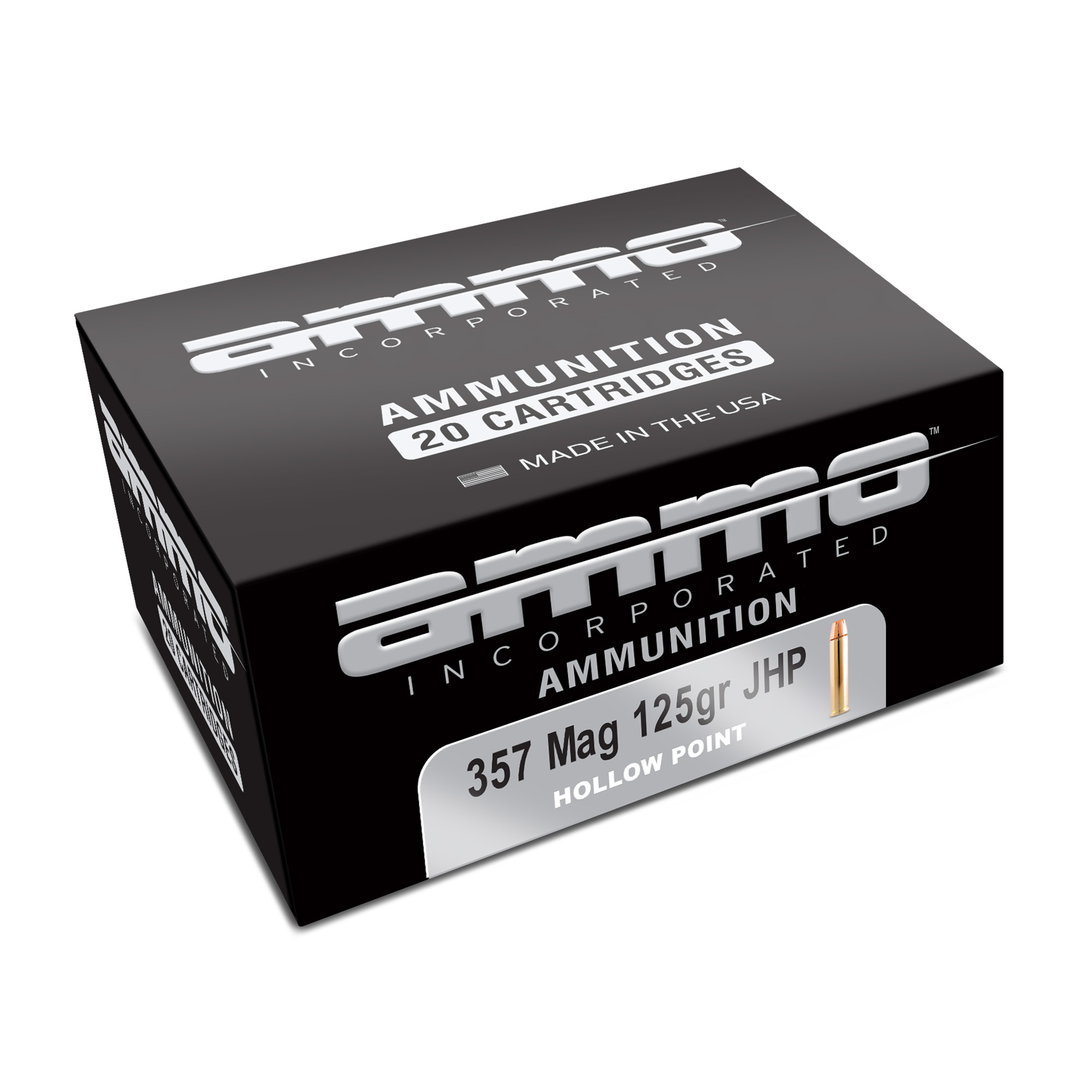 Ammo Inc Signature Defense 357 Magnum 125gr Jacketed Hollow Point – 20rd