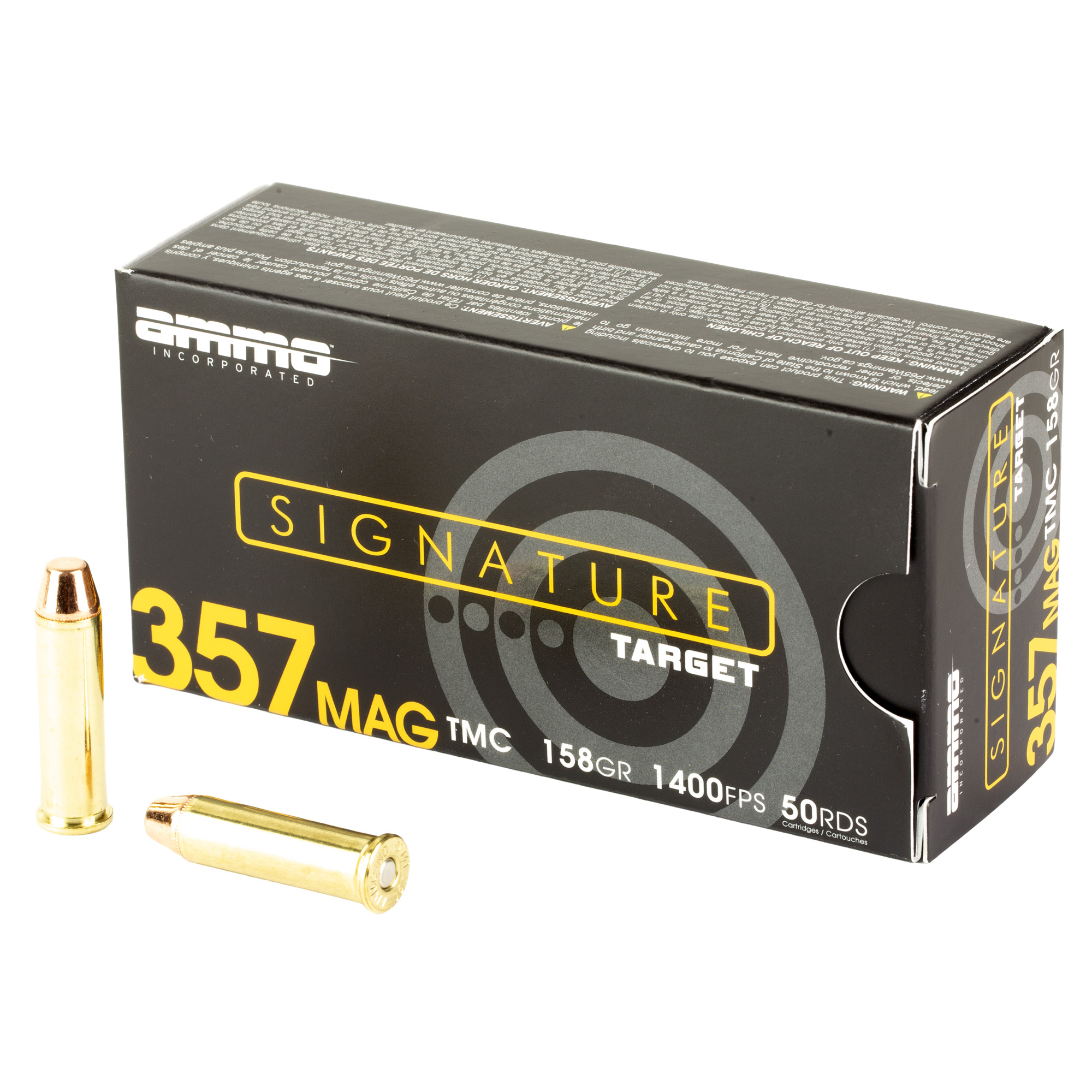 Ammo Inc Signature Target 357 Magnum 158gr Total Metal Coating – 50rd