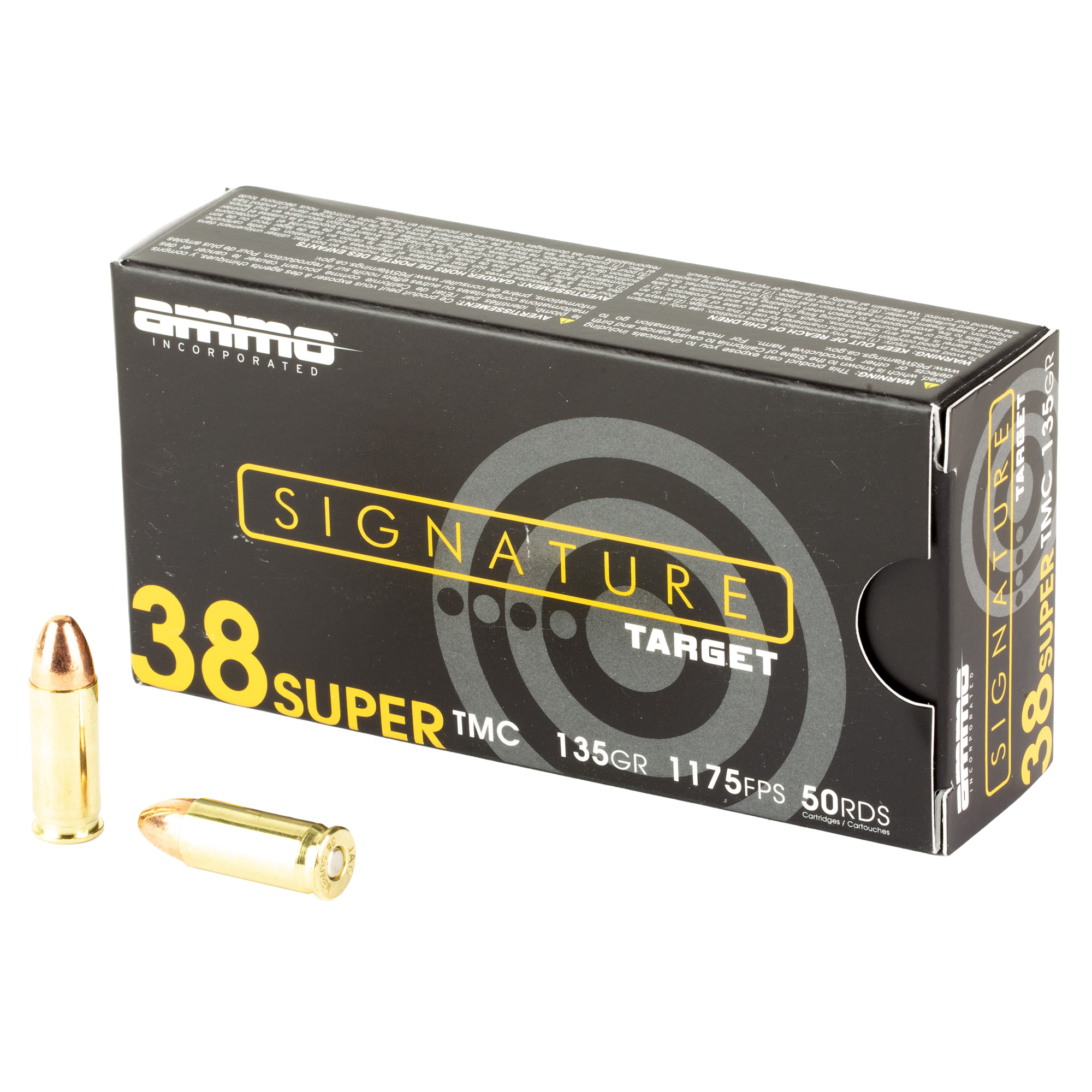 Ammo Inc Signature Target 38 Super 135gr Total Metal Coating – 50rd