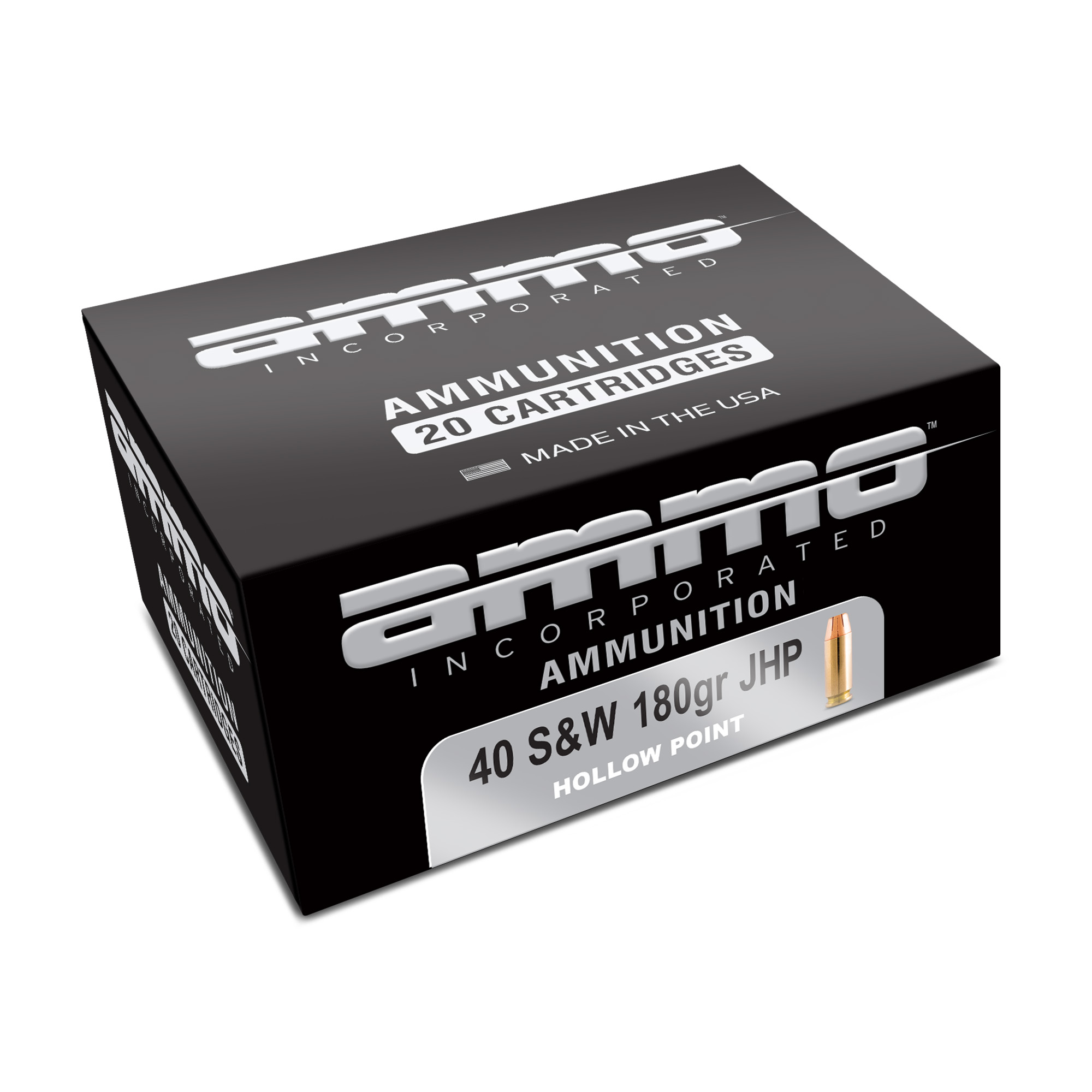 Ammo Inc Signature Defense 40 S&W 180gr Jacketed Hollow Point – 20rd