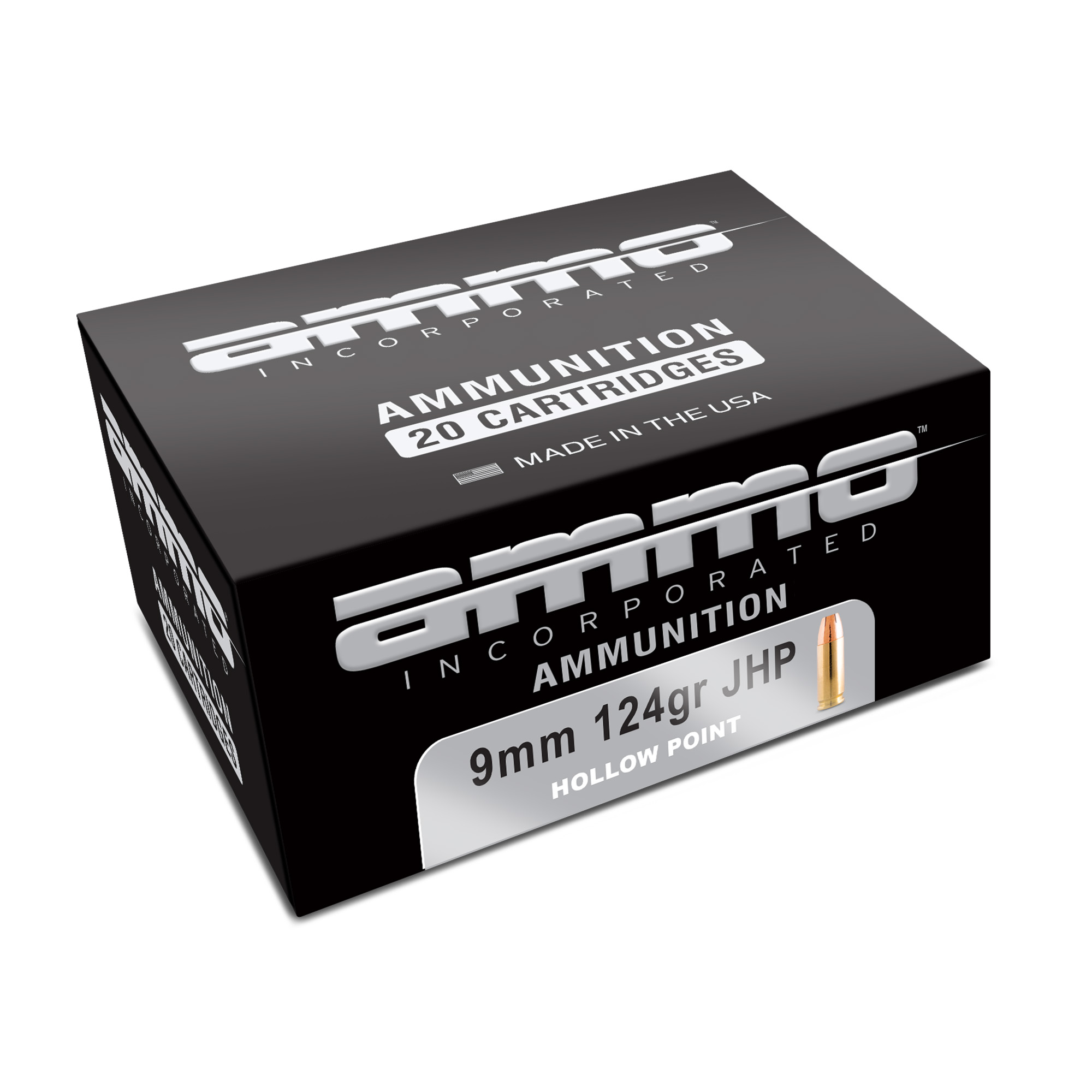 Ammo Inc Signature 9mm 124gr Jacketed Hollow Point – 20rd