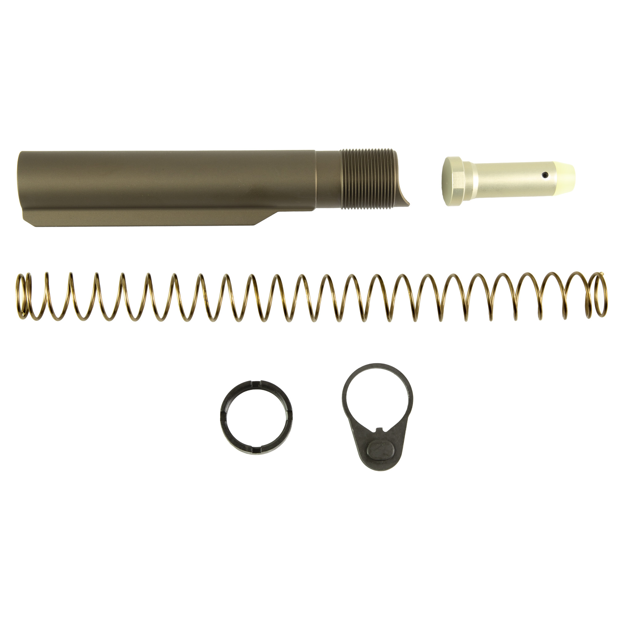 Aero Precision AR-10 Enhanced Carbine Buffer Kit Buffer Tube Complete Assembly – Brown