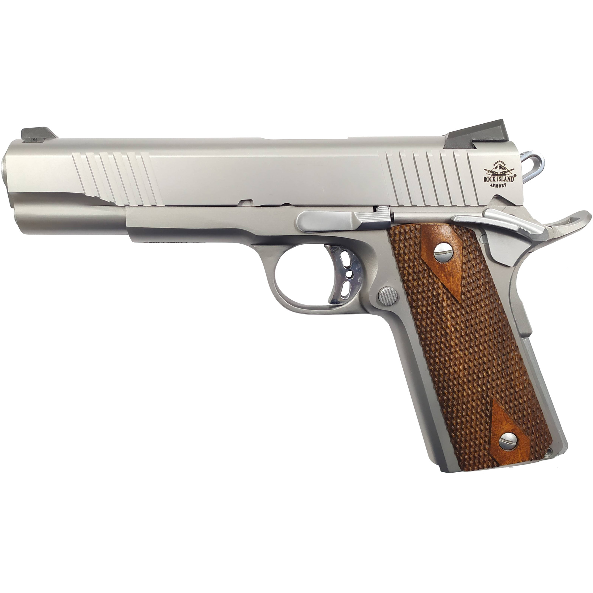 Armscor Rock Stainless 1911 5″ 45 ACP 8rd Fixed Sights – Silver