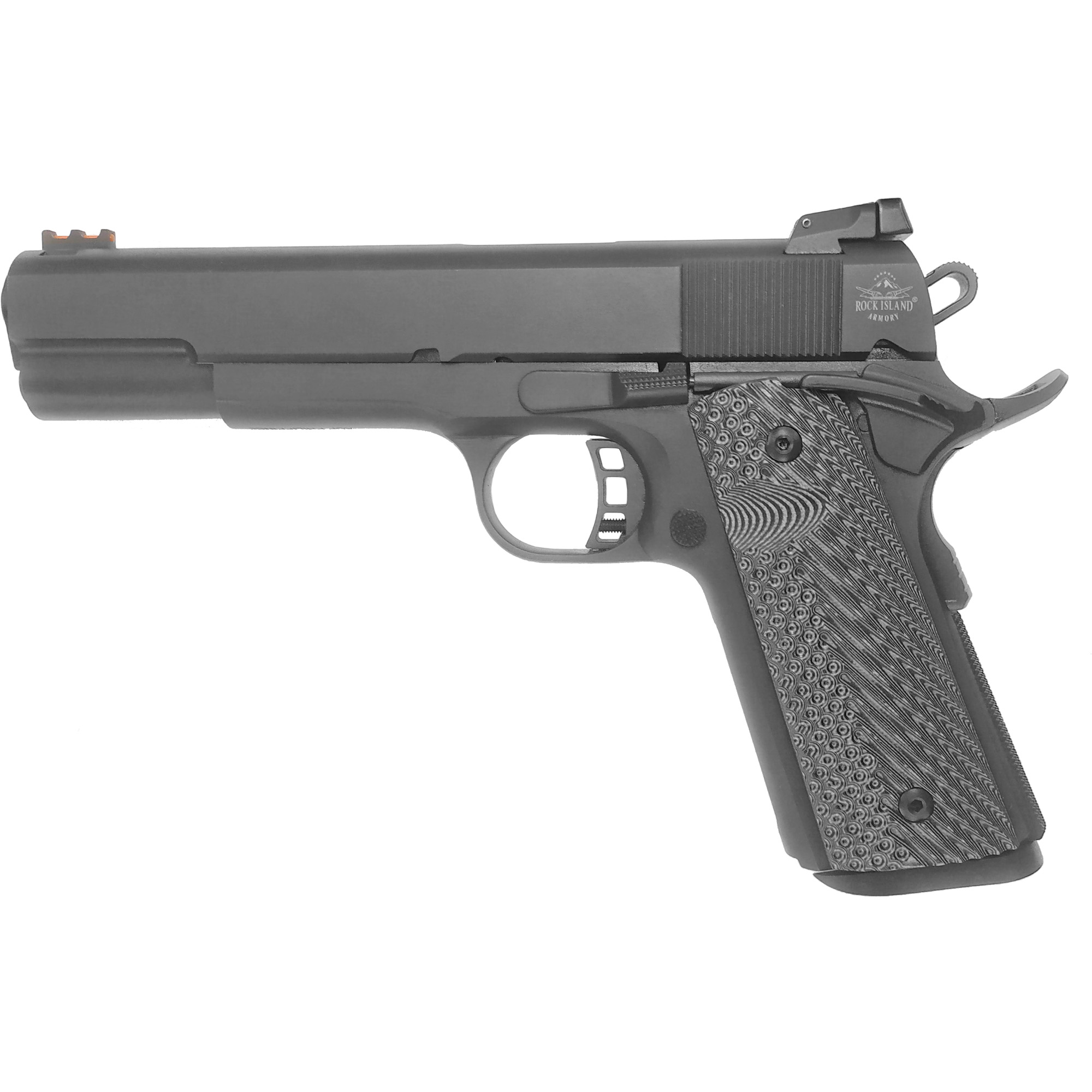 Armscor Rock Ultra FS Combo 1911 5″ 22 TCM9R 9mm 10rd Fiber Optic Front/Adjustable Rear – Black