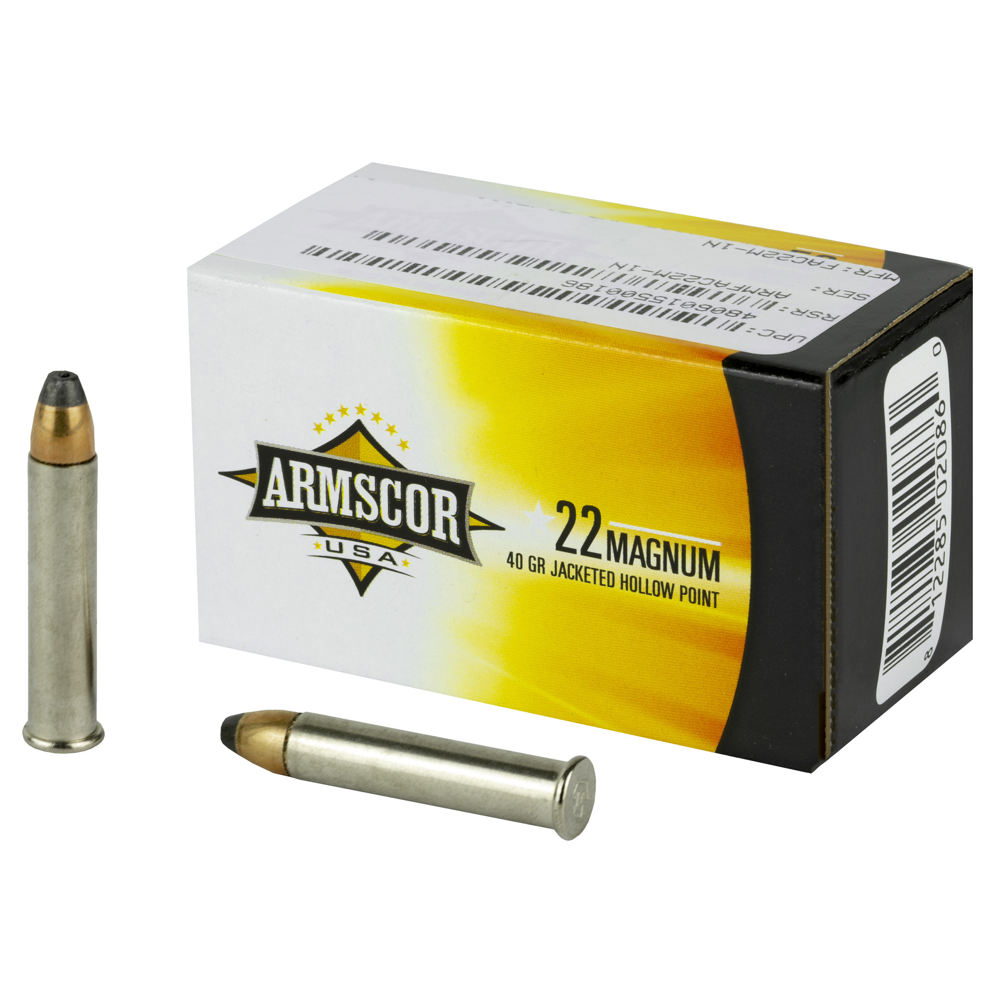 Armscor Ammo 22 WMR 40gr Jacketed Hollow Point – 50rd