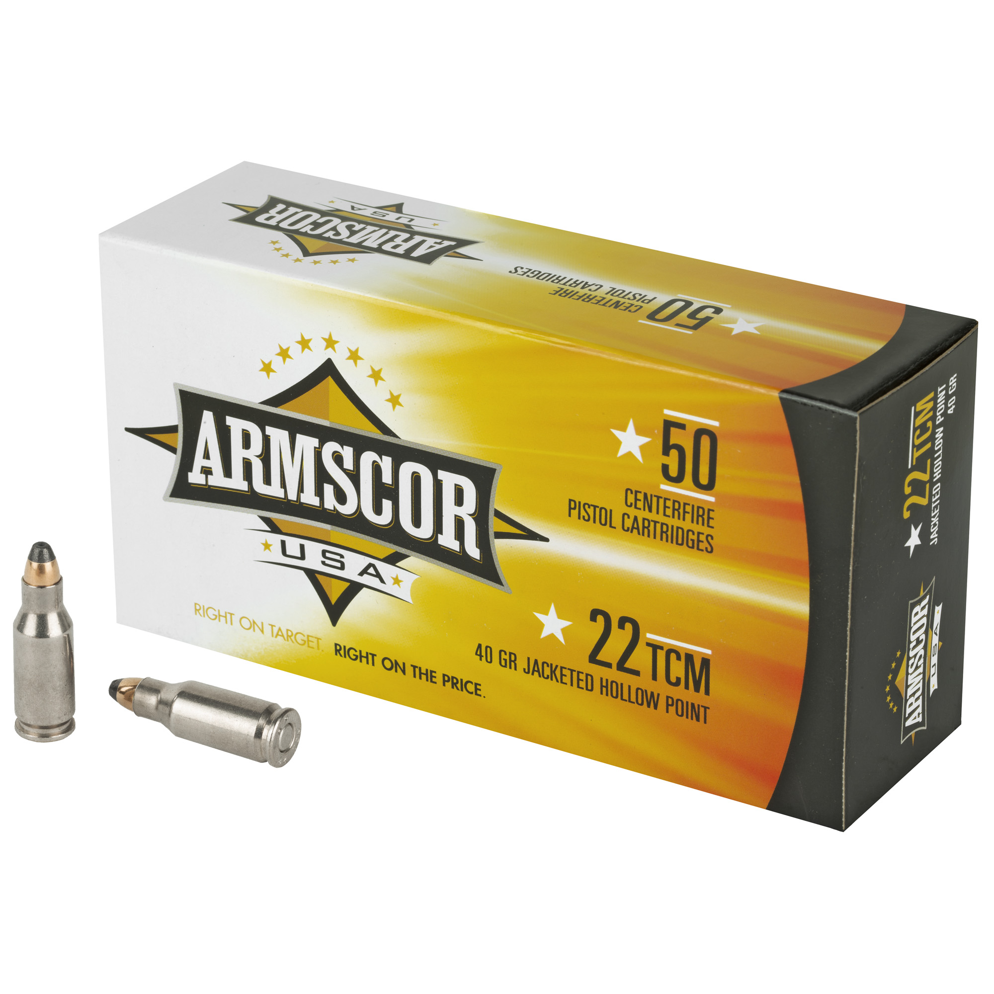 Armscor Ammo 22 TCM 40gr Jacketed Hollow Point – 50rd