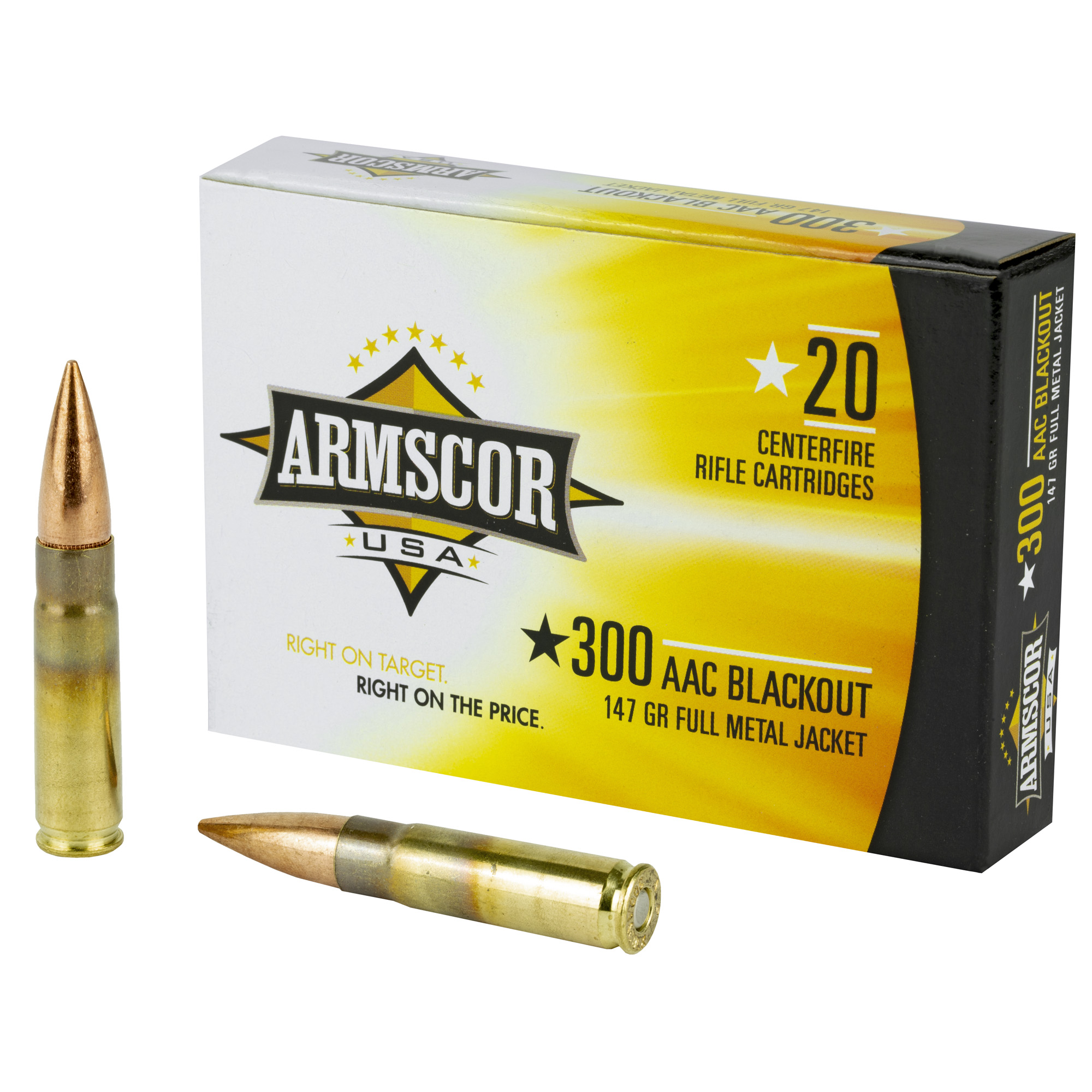 Armscor Ammo 300 Blackout 147gr Full Metal Jacket – 20rd