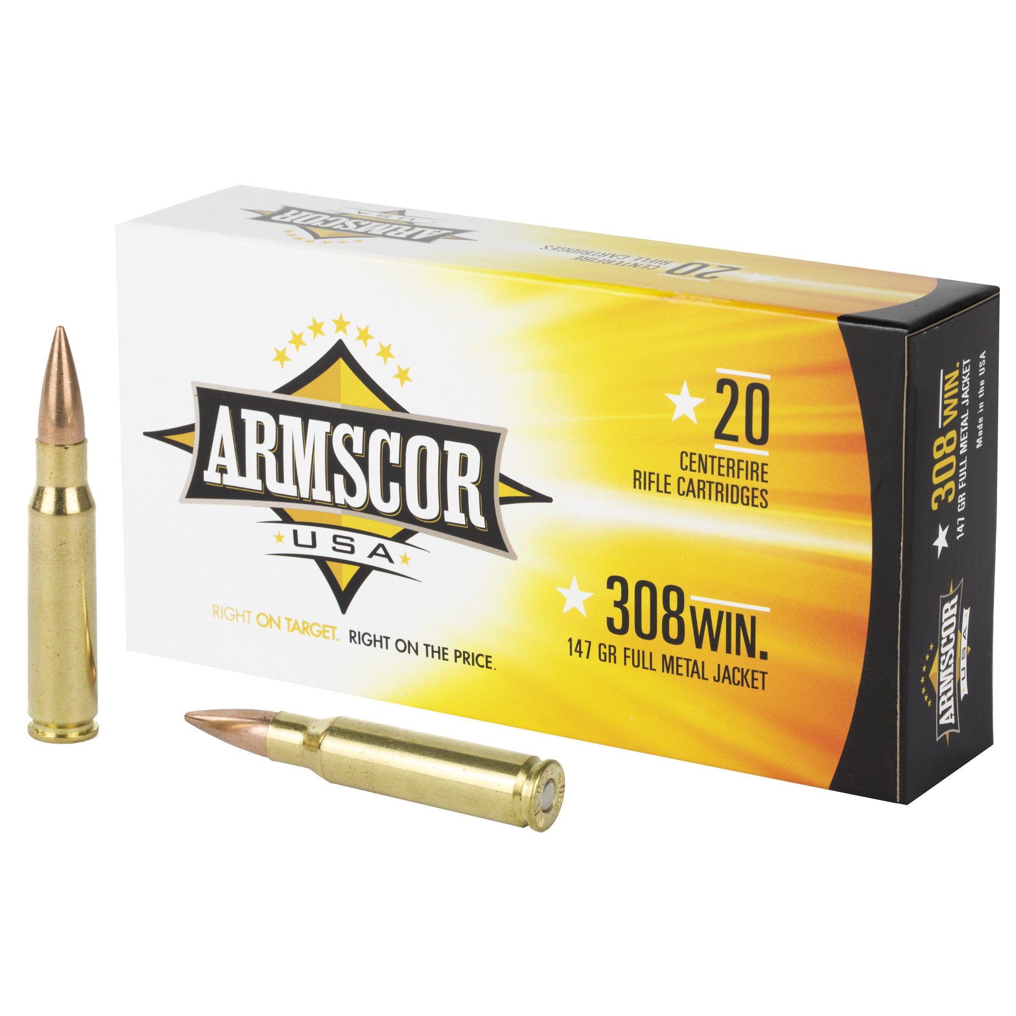 Armscor Ammo 308 Winchester 147gr Full Metal Jacket – 20rd