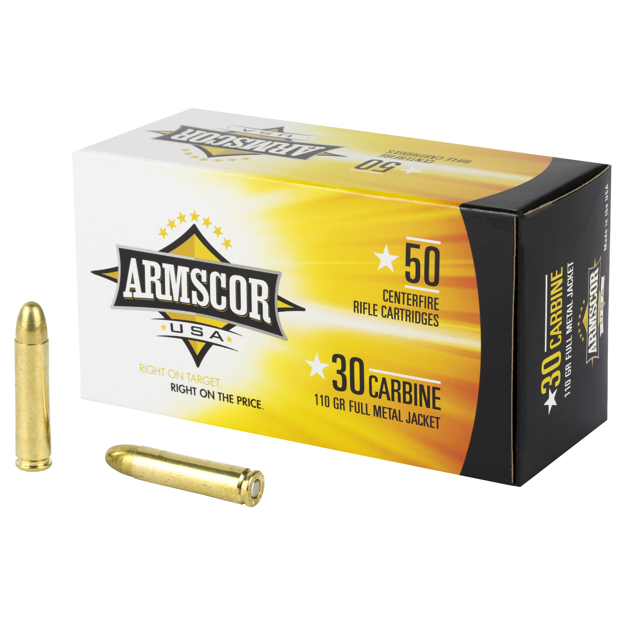 Armscor Ammo 30 Carbine 110gr Full Metal Jacket – 50rd