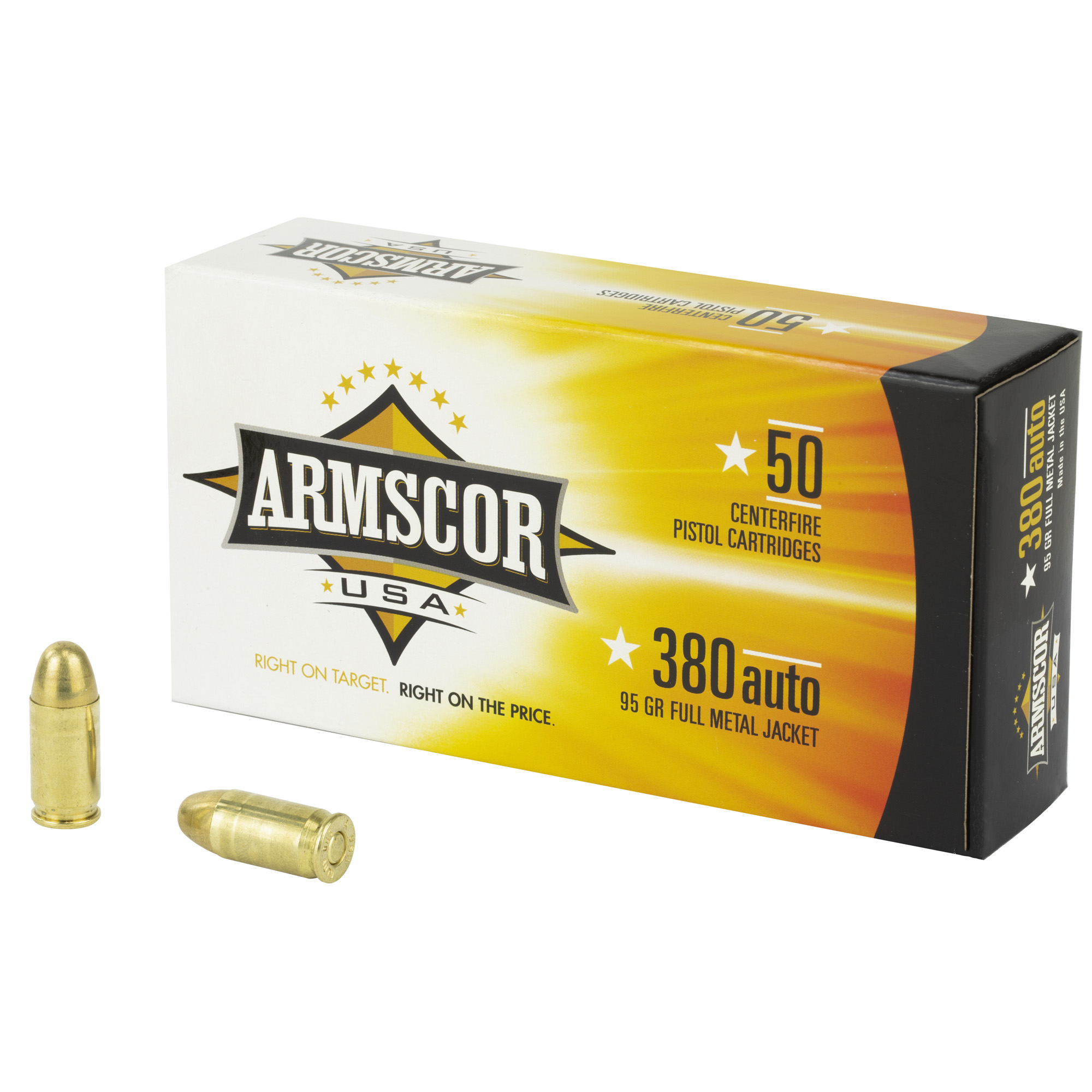 Armscor Ammo 380 ACP 95gr Full Metal Jacket – 50rd