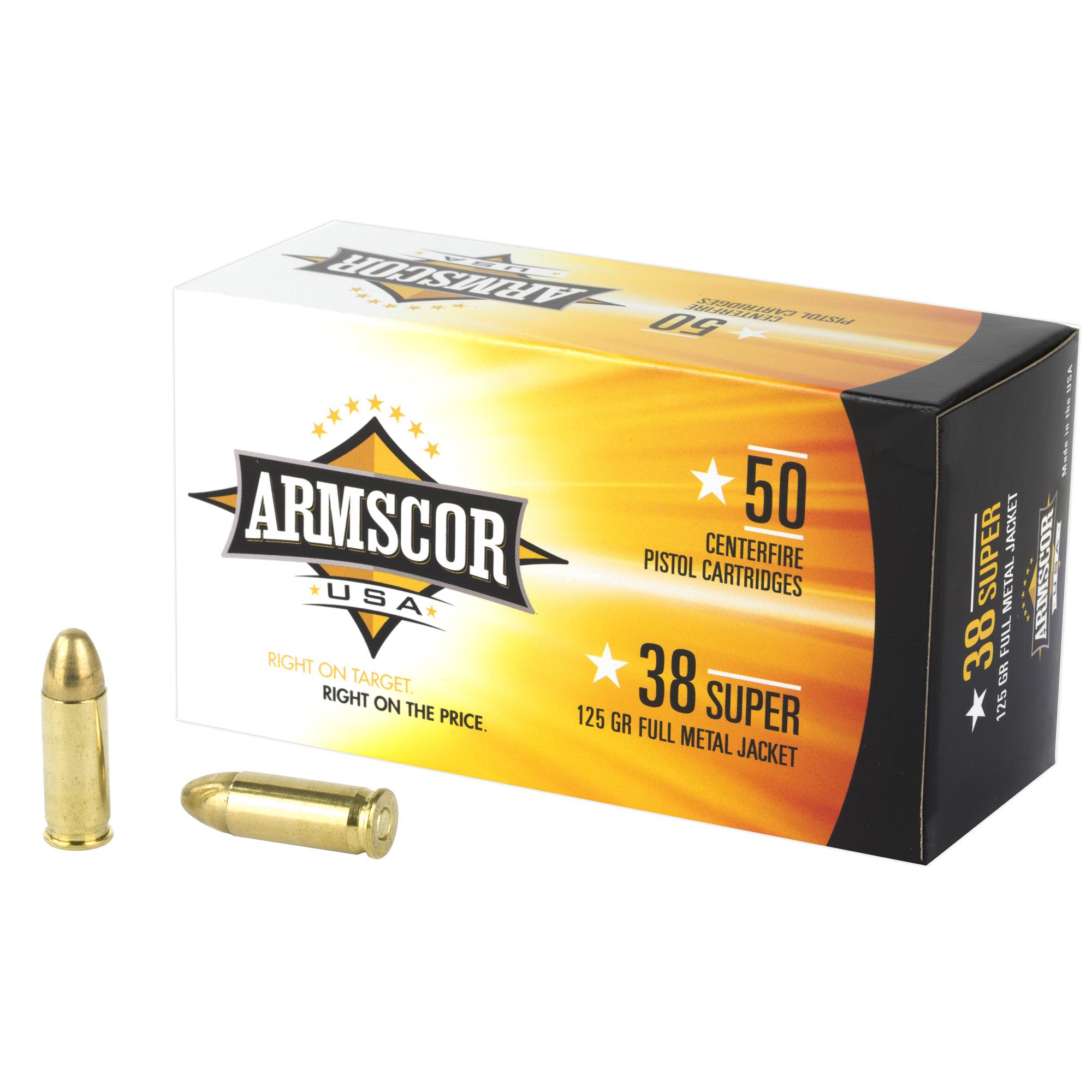 Armscor Ammo 38 Super 125gr Full Metal Jacket – 50rd