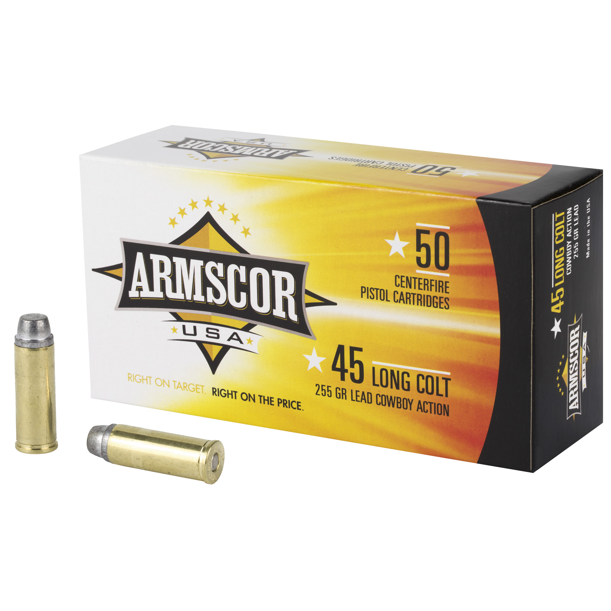 Armscor Ammo 45 Long Colt 255gr Lead – 50rd