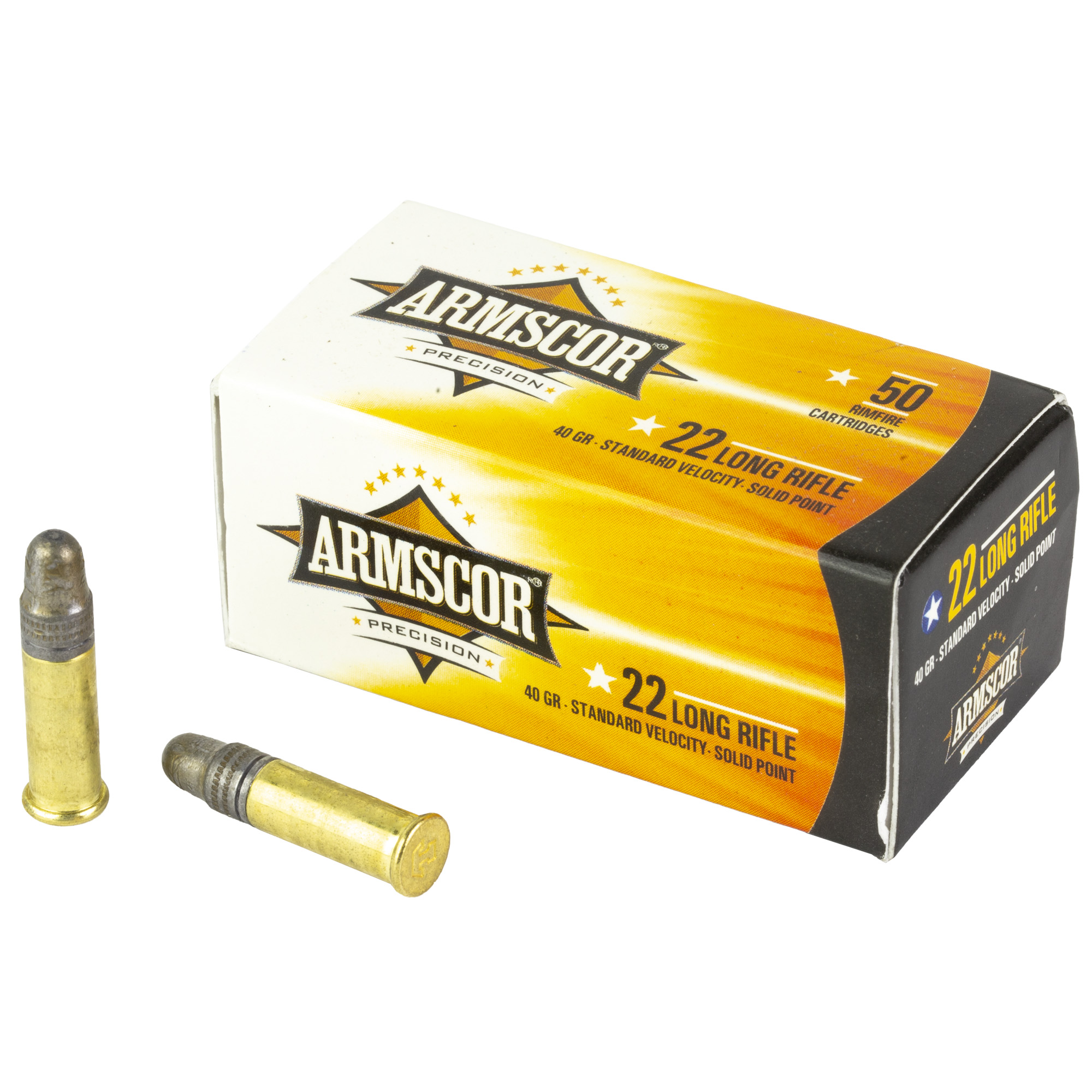 Armscor Ammo 22 LR Standard Velocity 40gr Solid Point – 50rd