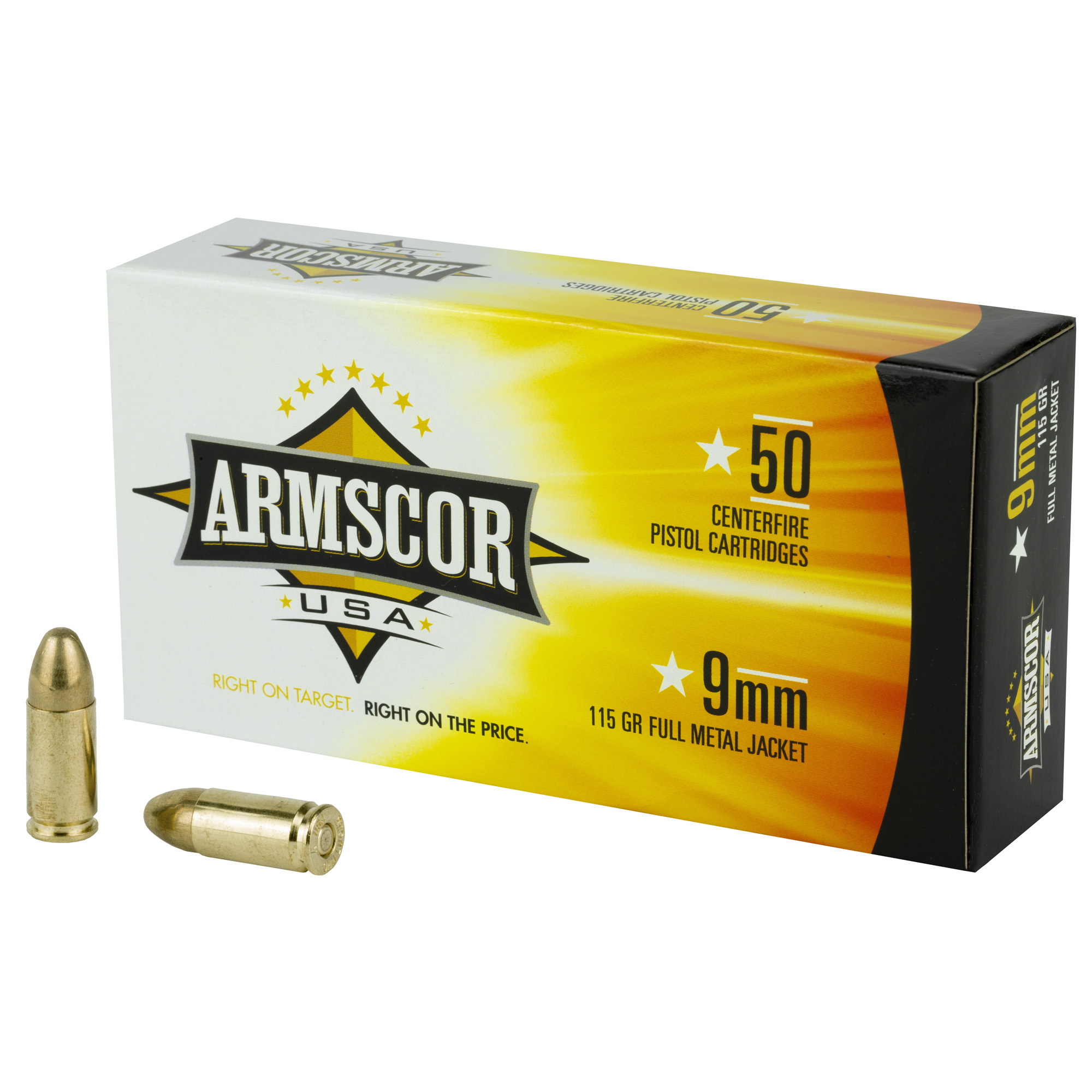 Armscor Ammo 9mm 115gr Full Metal Jacket – 50rd