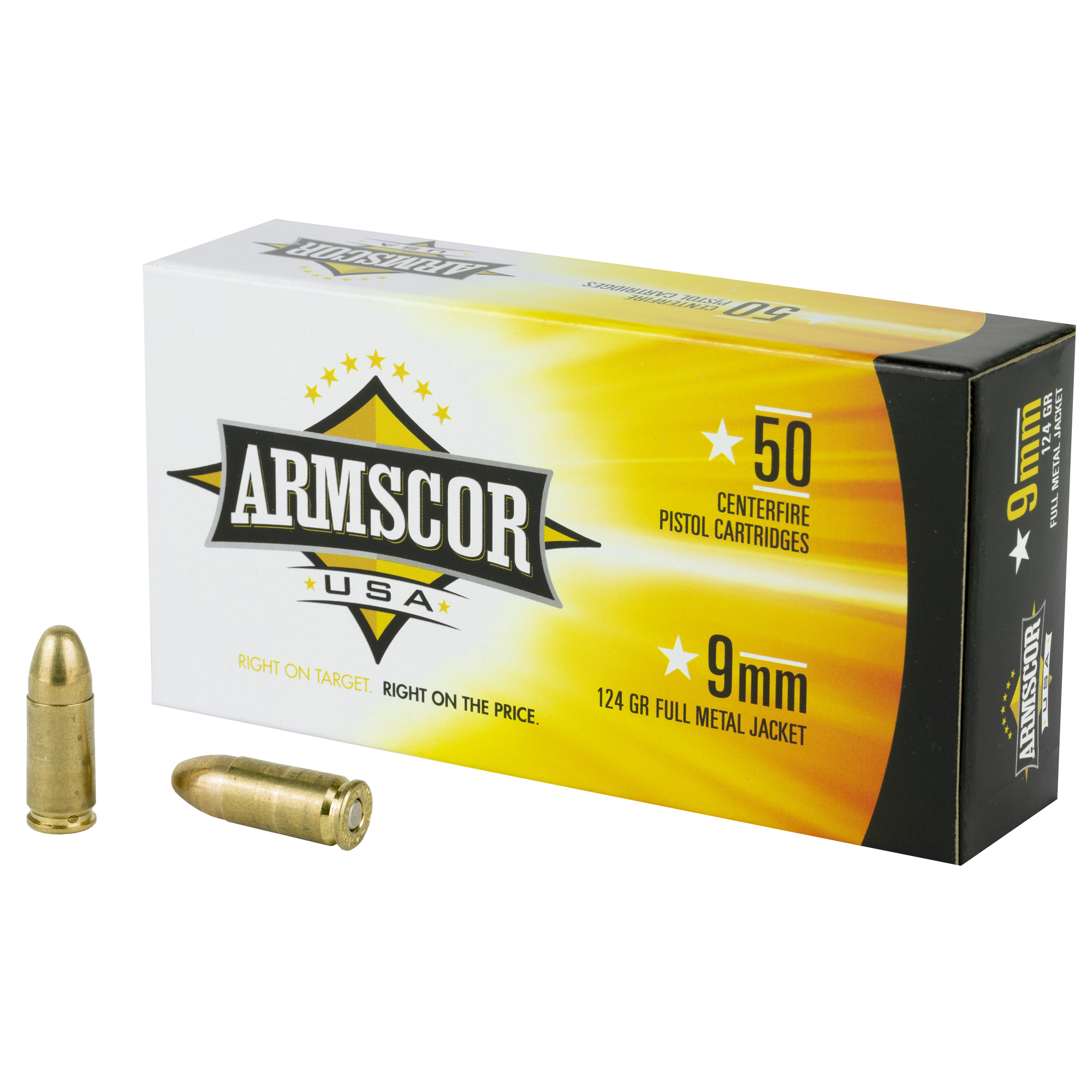 Armscor Ammo 9mm 124gr Full Metal Jacket – 50rd