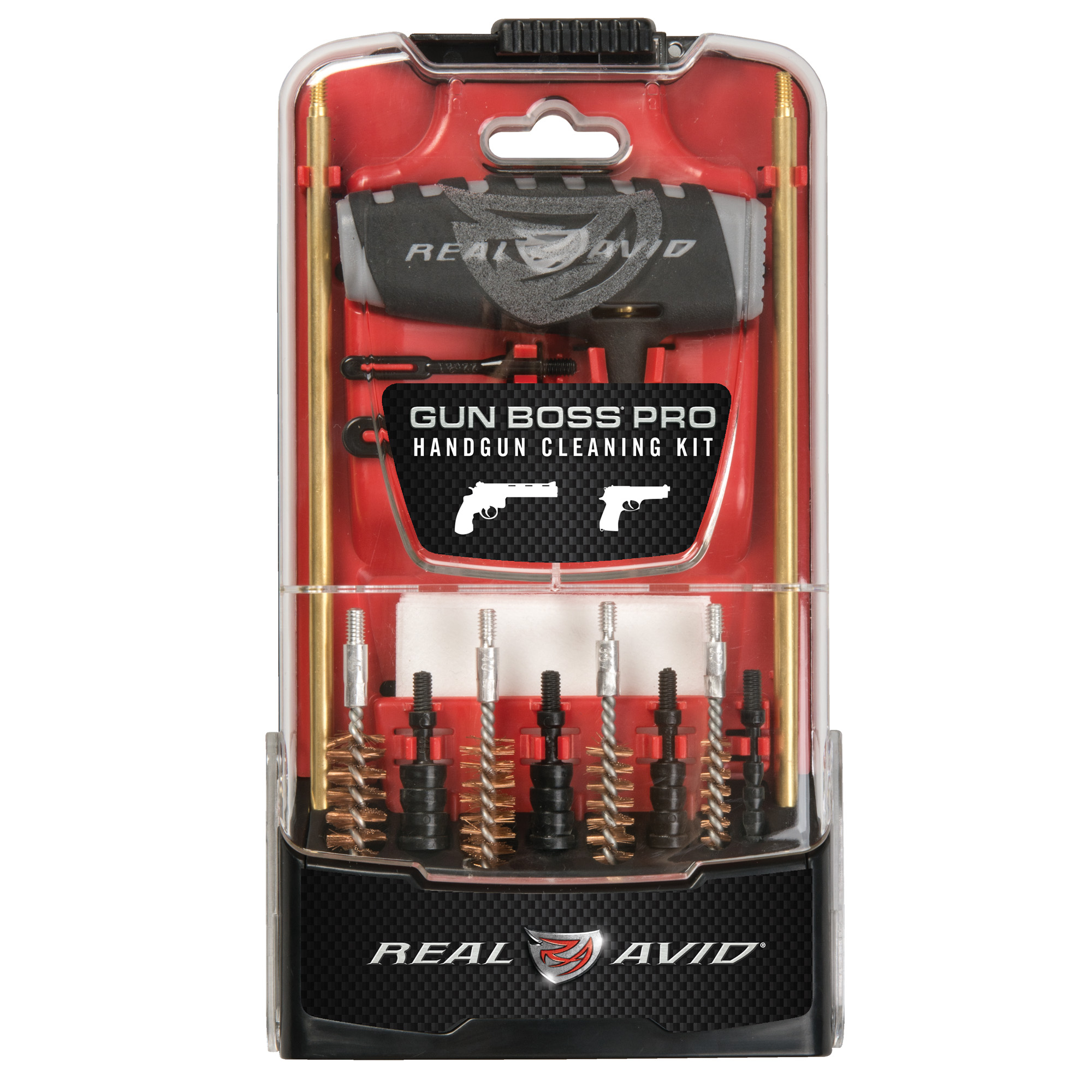 Real Avid .22, .357, .38, .40, .45, 9mm Gun Boss Pro Cleaning Kit