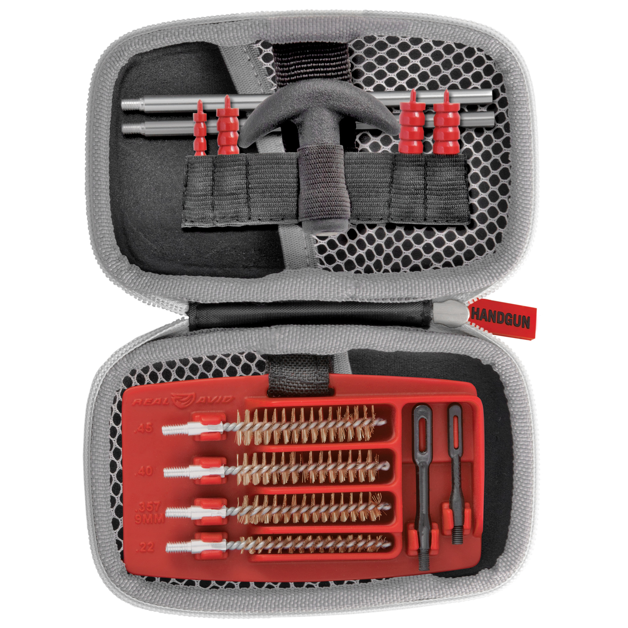 Real Avid .22, .357, .38, 9mm, .40, .45, Handgun Gun Boss Cleaning Kit