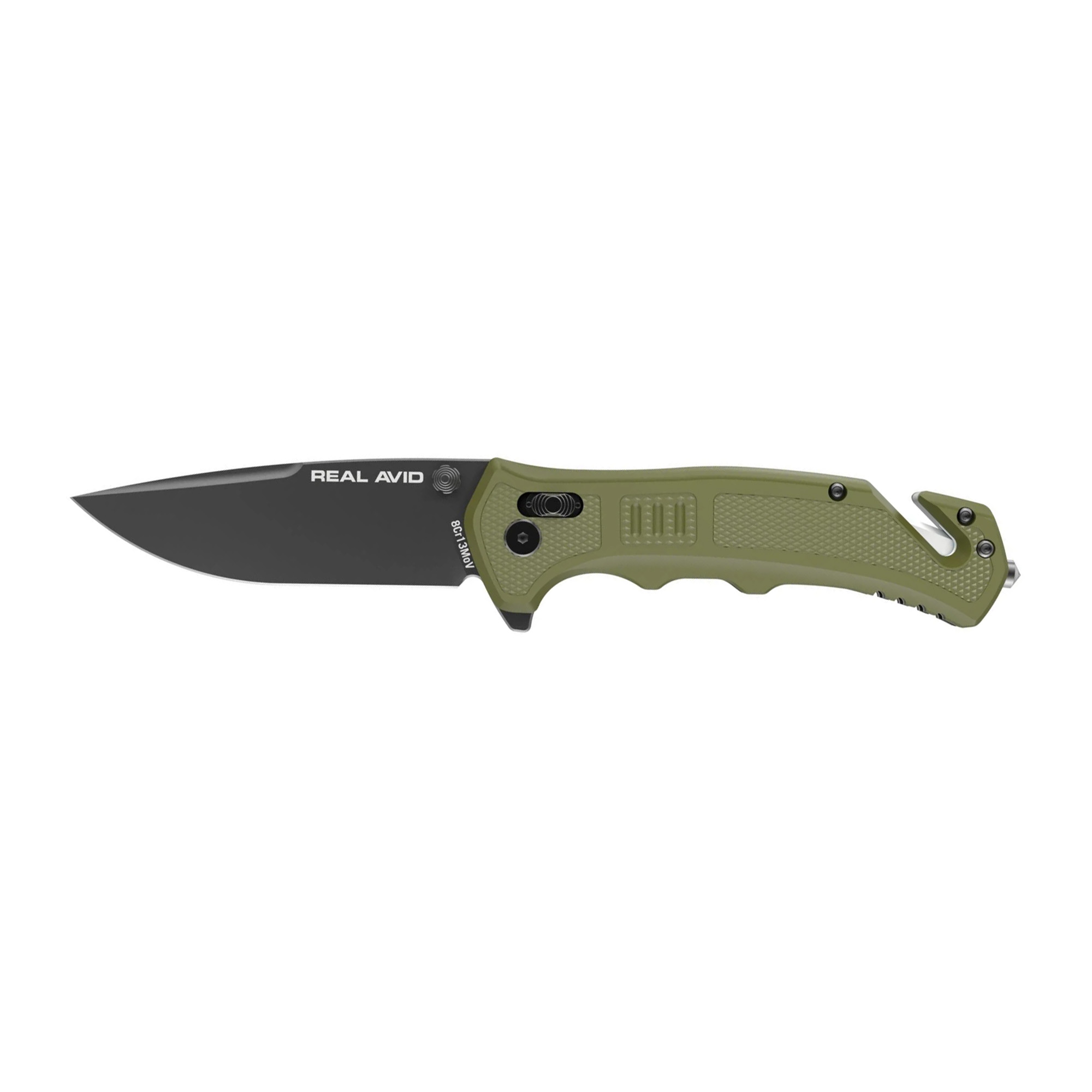 Real Avid RAV-4 Stainless Steel Folding Knife 3.25″ – Green