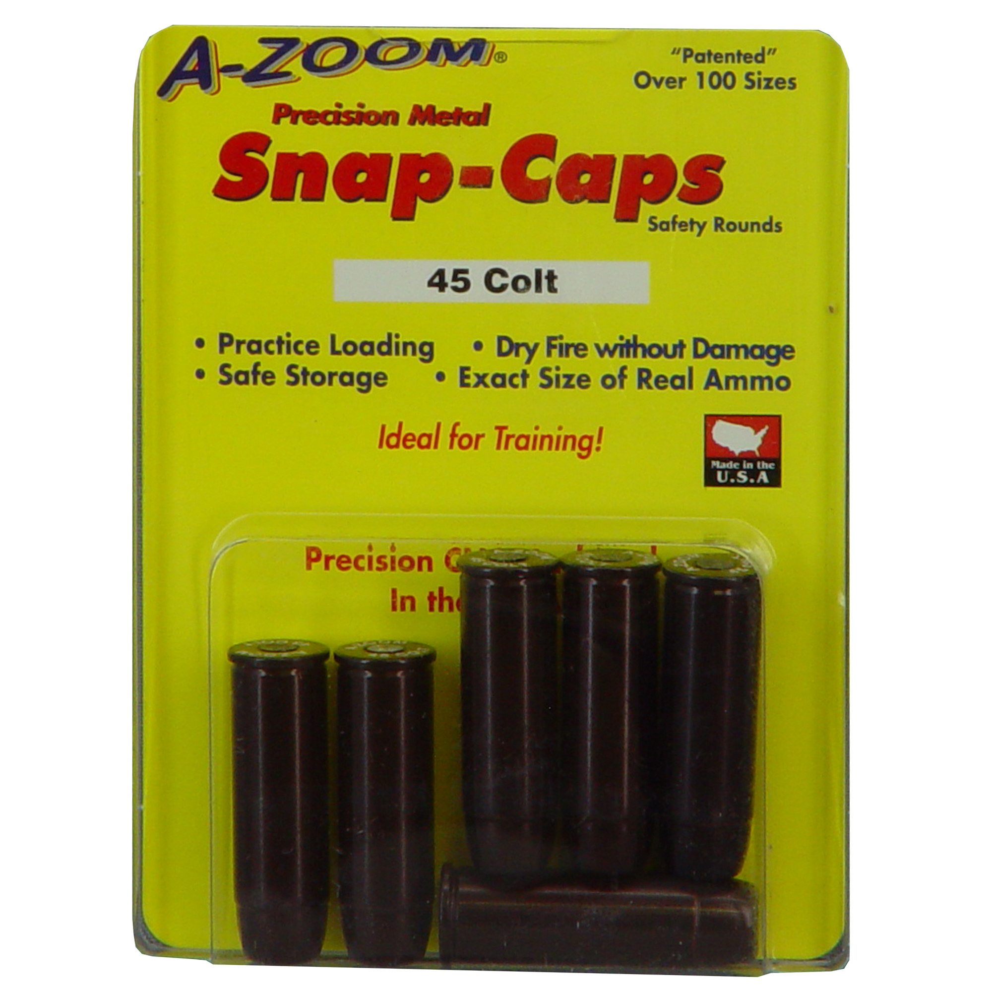 A-Zoom 45 Long Colt Aluminum Snap Caps – 6/Pack – Red