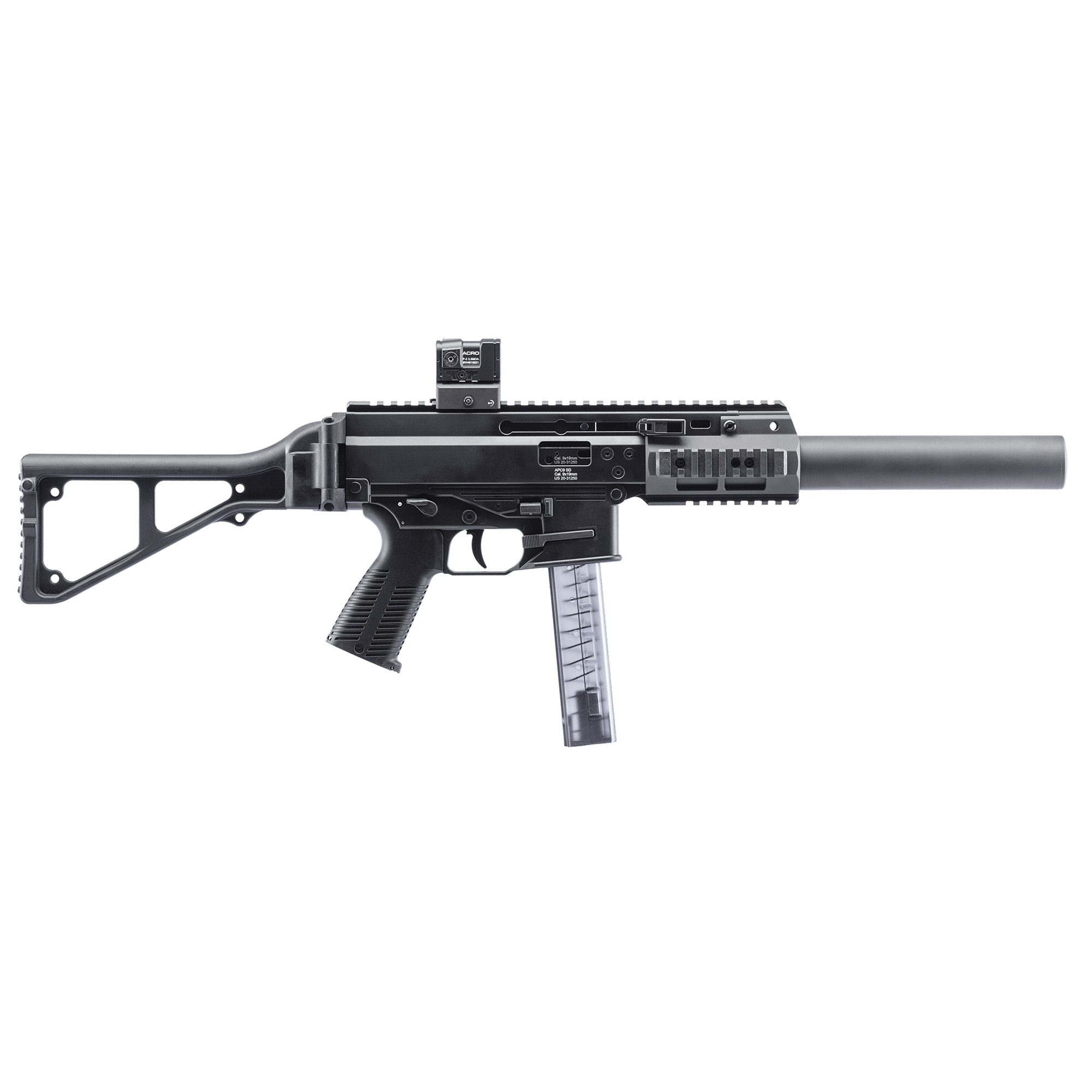 B&T USA APC9 PRO SBR 5.7″ 9mm 33rd – Black