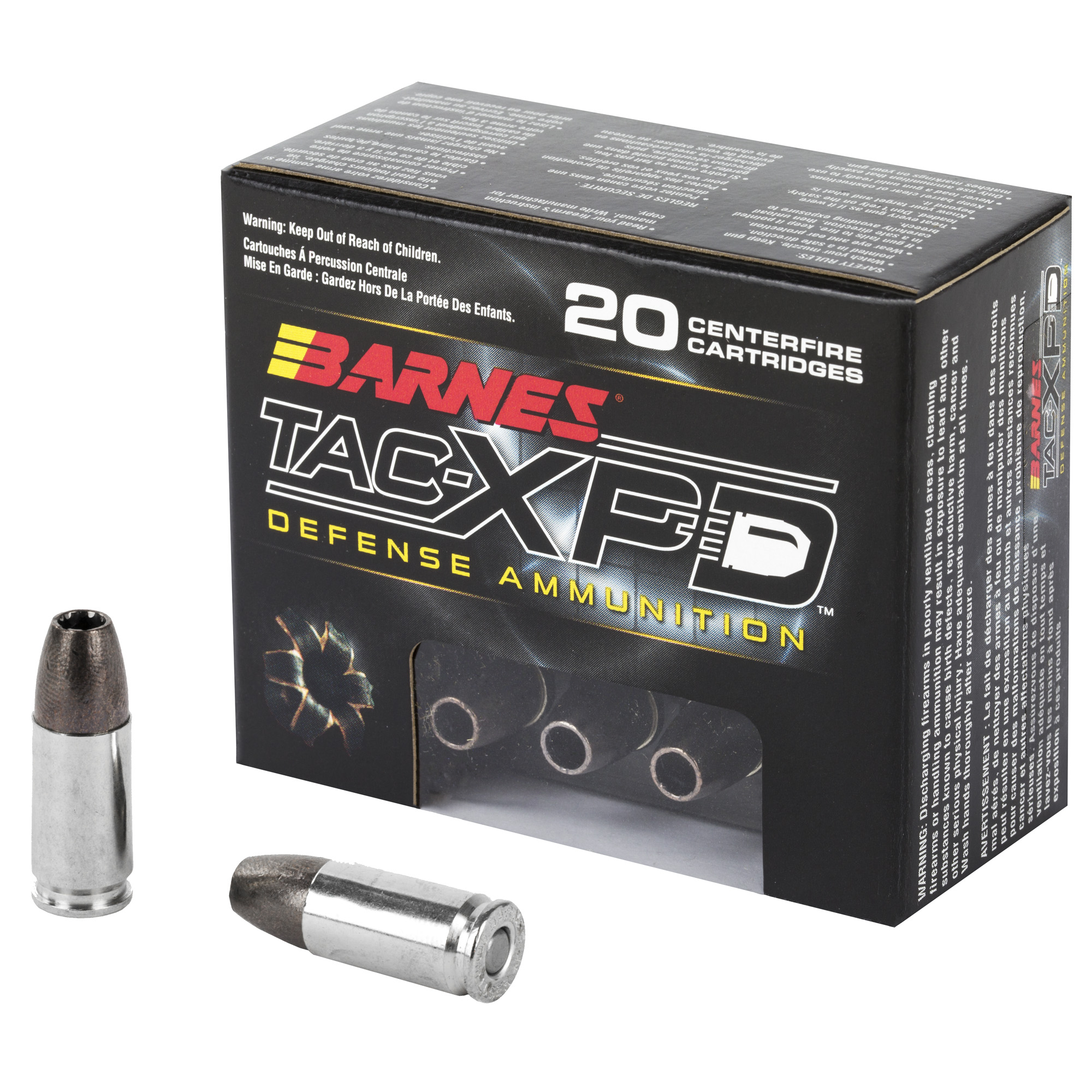 Barnes TAC-XPD 9mm California Certified Nonlead Ammunition 115gr – 20rd