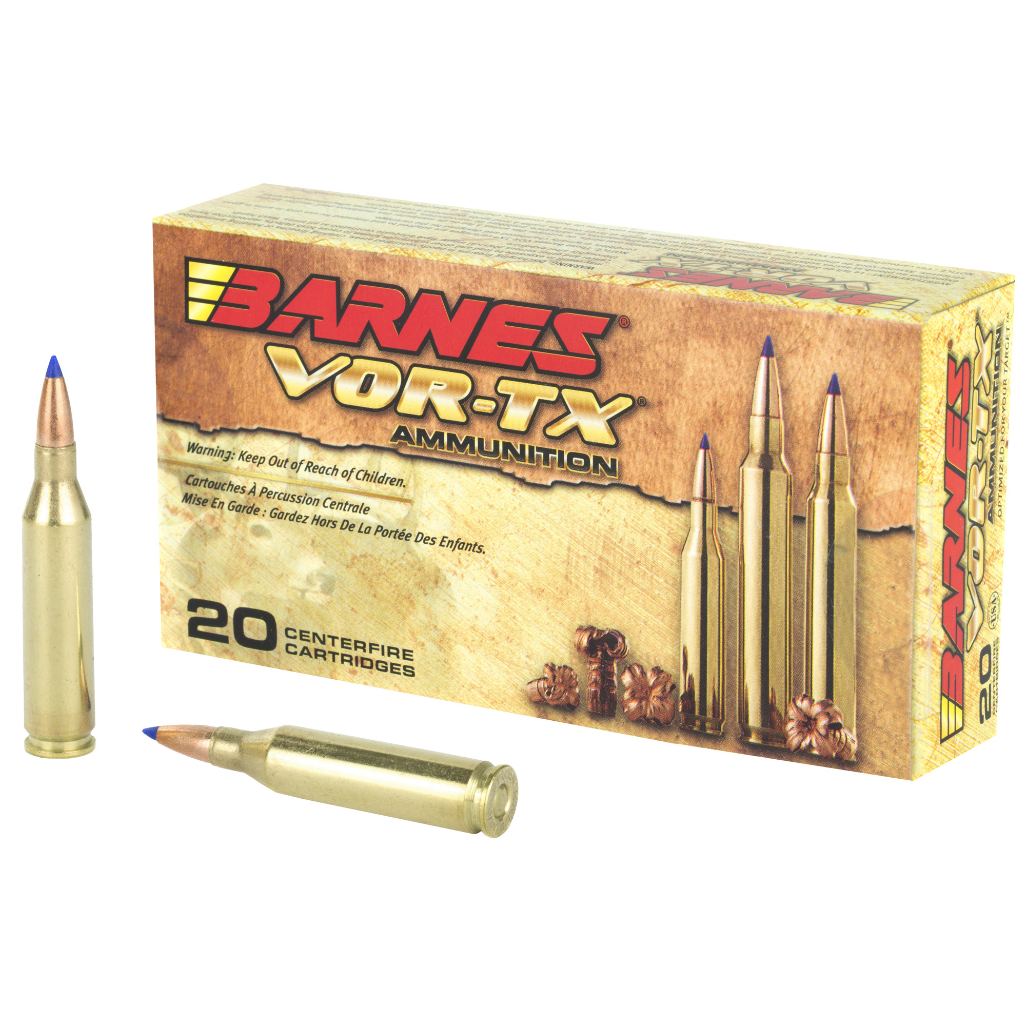 Barnes VOR-TX 243 Winchester California Certified Nonlead Ammunition 80gr Tipped Triple Shock X – 20rd