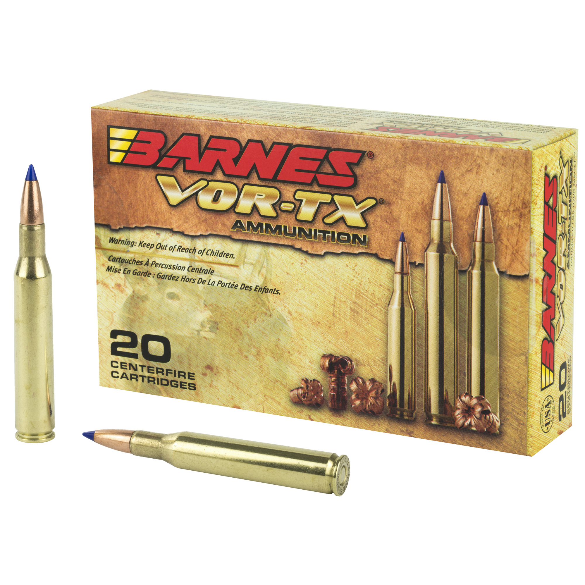 Barnes VOR-TX 270 Winchester California Certified Nonlead Ammunition 130gr Tipped Triple Shock X – 20rd