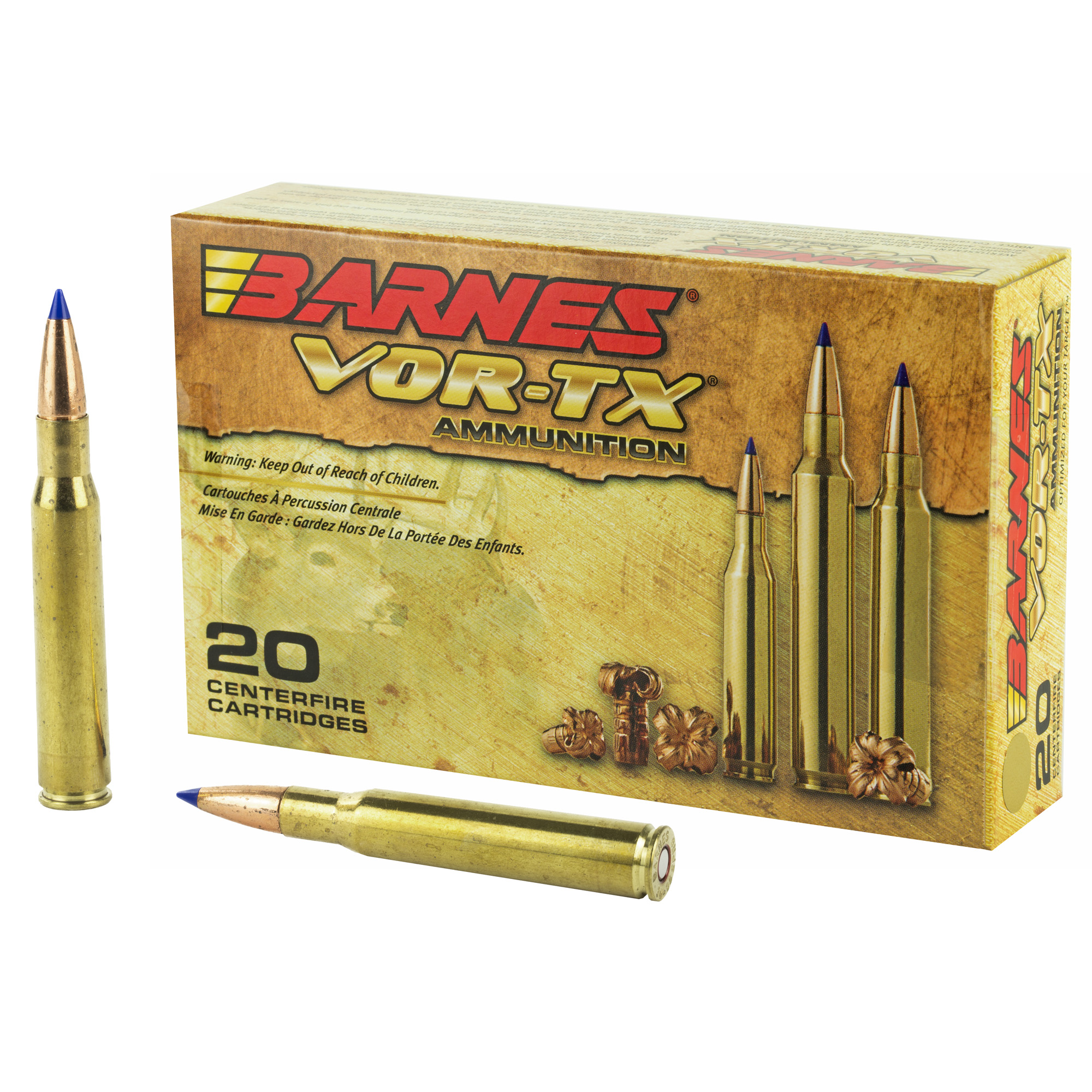 Barnes VOR-TX 30-06 Springfield California Certified Nonlead Ammunition 168gr Tipped Triple Shock X – 20rd