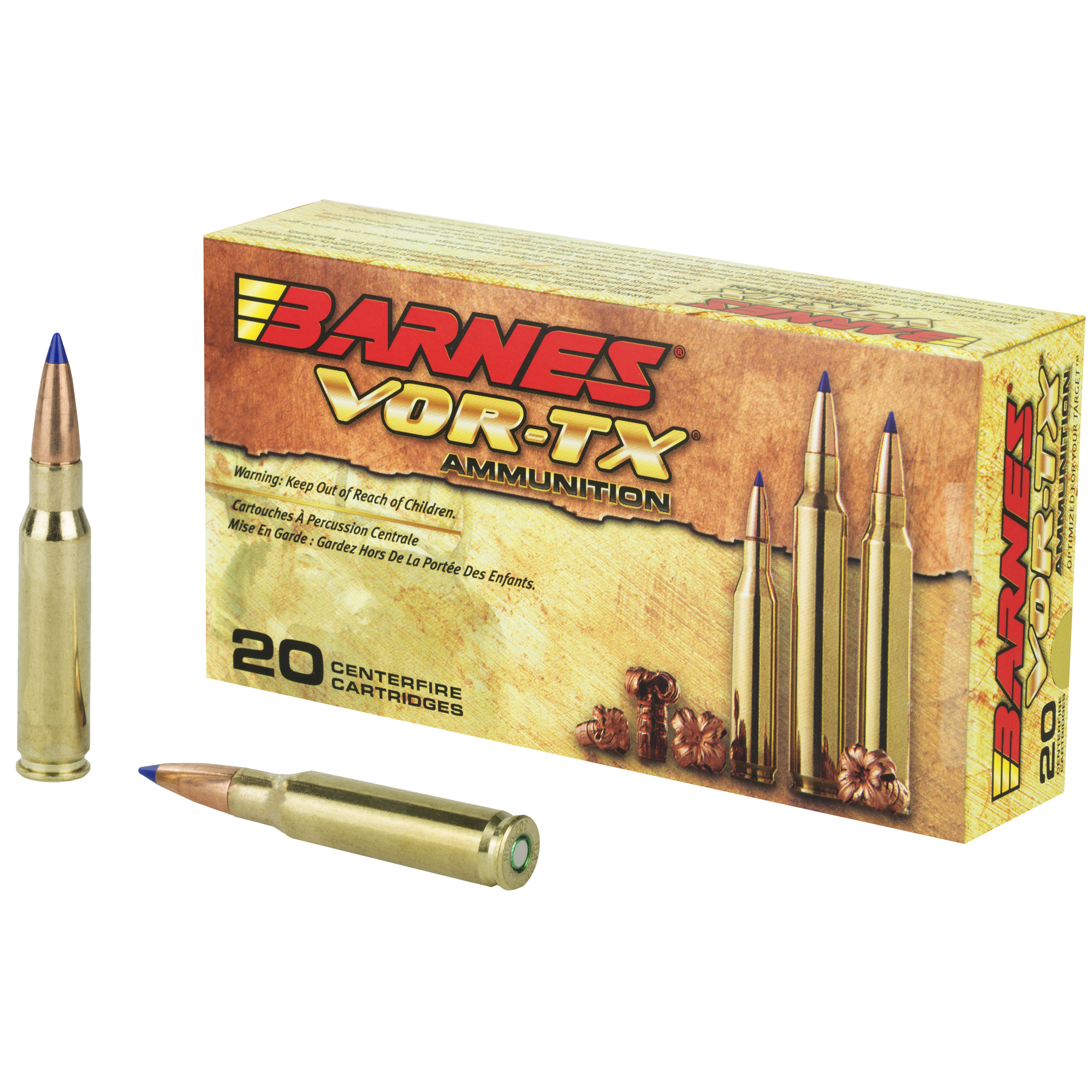 Barnes VOR-TX 308 Winchester California Certified Nonlead Ammunition 150gr Tipped Triple Shock X – 20rd