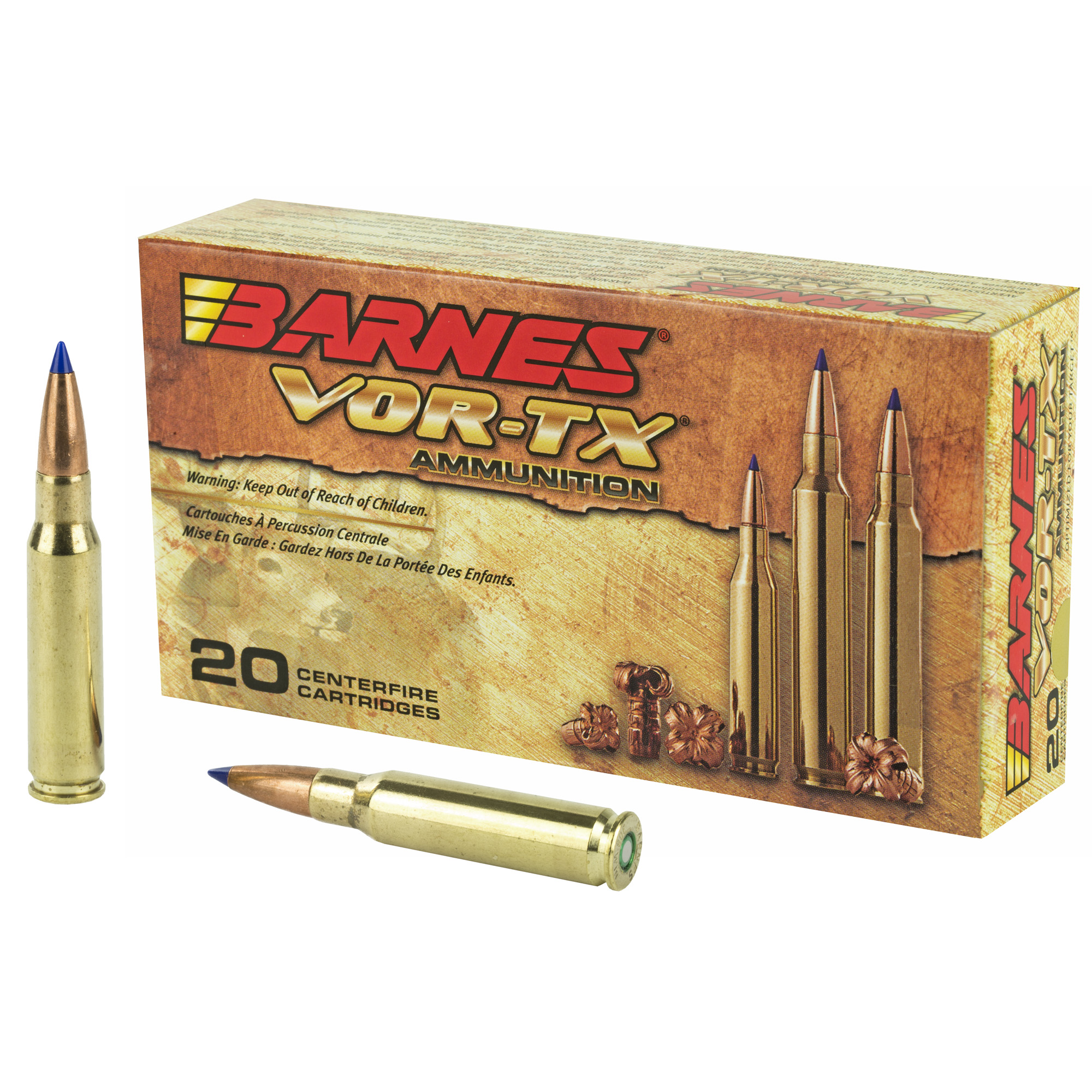 Barnes VOR-TX 308 Winchester California Certified Nonlead Ammunition 168gr Tipped Triple Shock X – 20rd