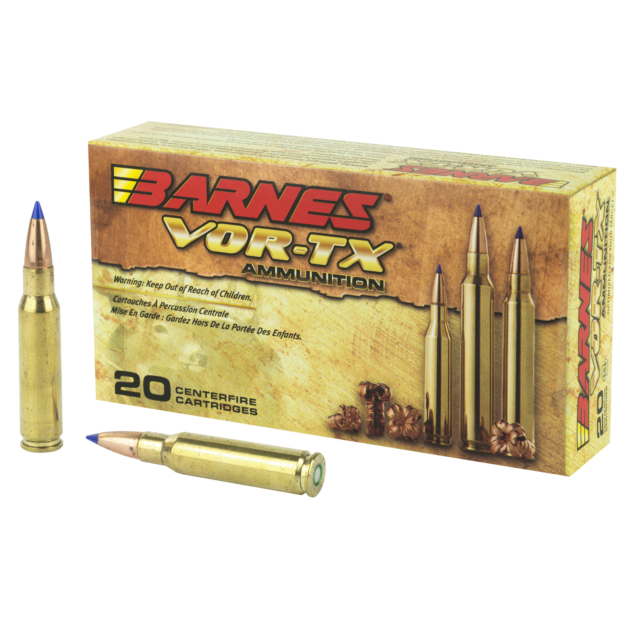 Barnes VOR-TX 308 Winchester California Certified Nonlead Ammunition 130gr Tipped Triple Shock X – 20rd