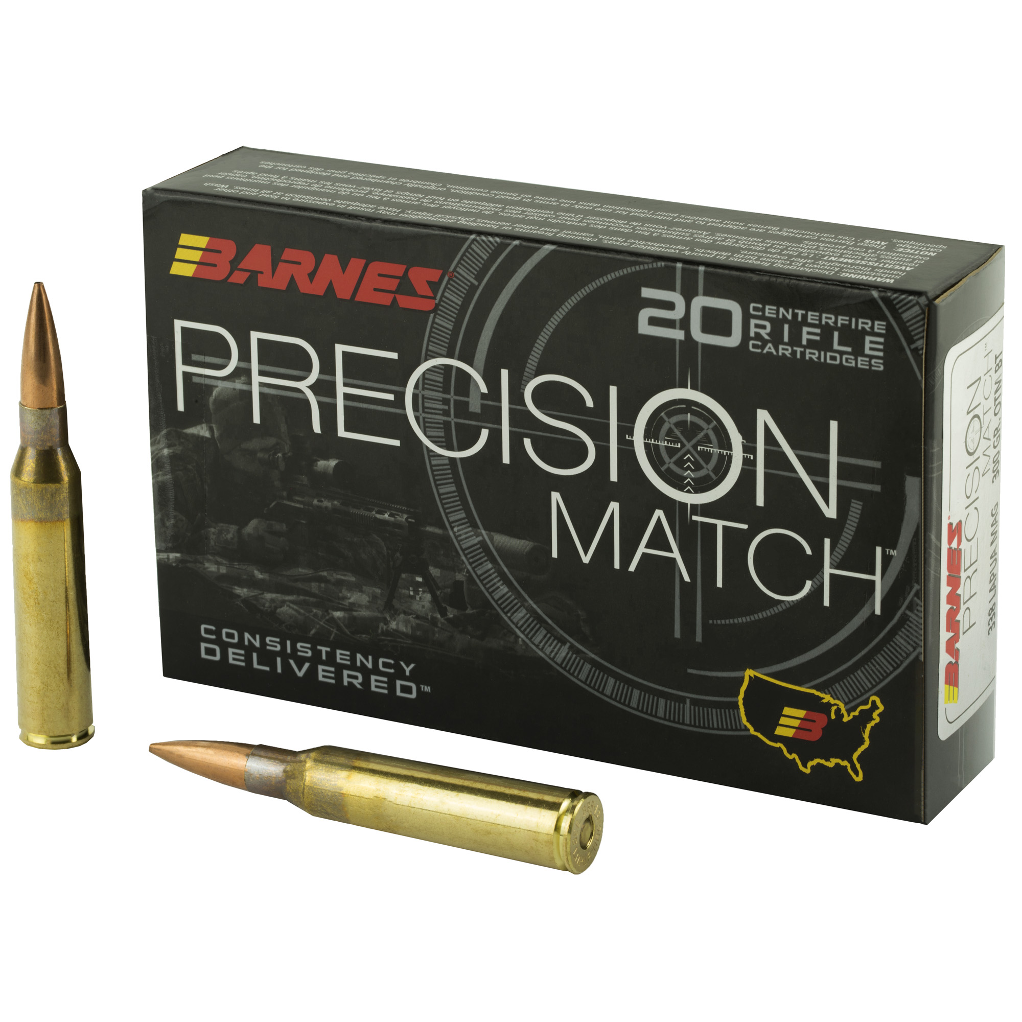 Barnes Precision Match 338 Lapua 300gr Open Tip Match – 20rd