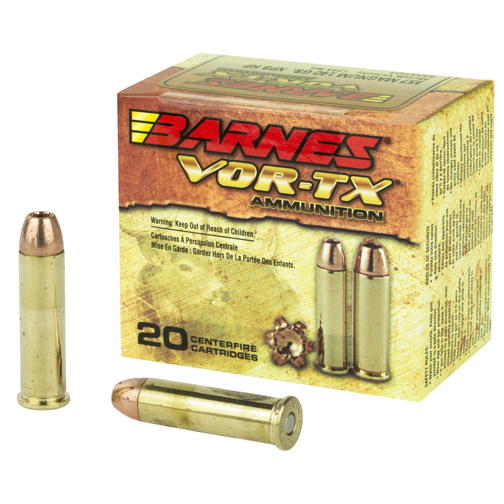 Barnes VOR-TX XPB 357 Magnum California Certified Nonlead Ammunition 140gr – 20rd