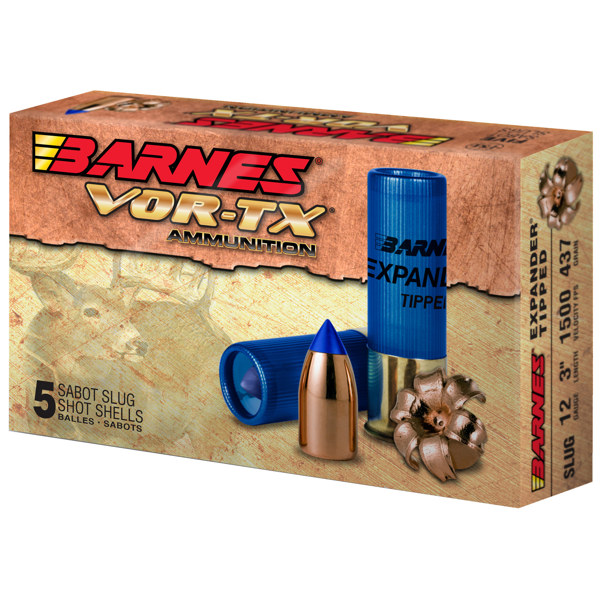 Barnes VOR-TX 12 Gauge 3″ Slug – 5rd