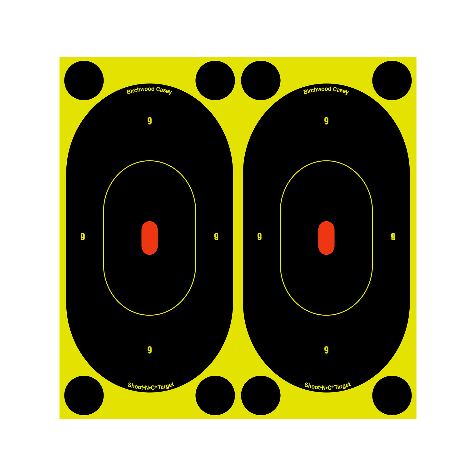 Birchwood Casey B24-12 Shoot-N-C Target 7 Oval – 12 Targets