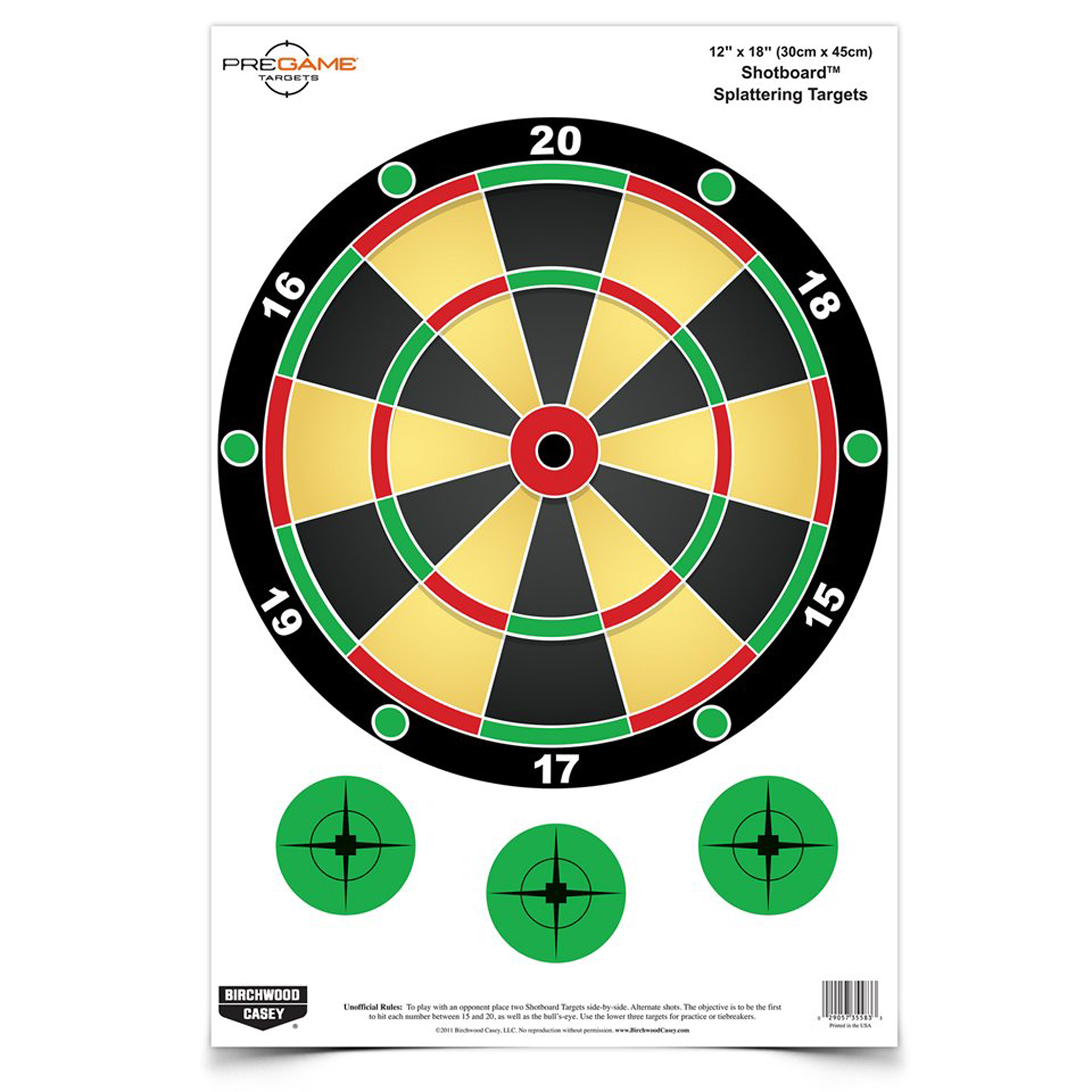 Birchwood Casey Pregame Target 12″X18″ – 8 Targets