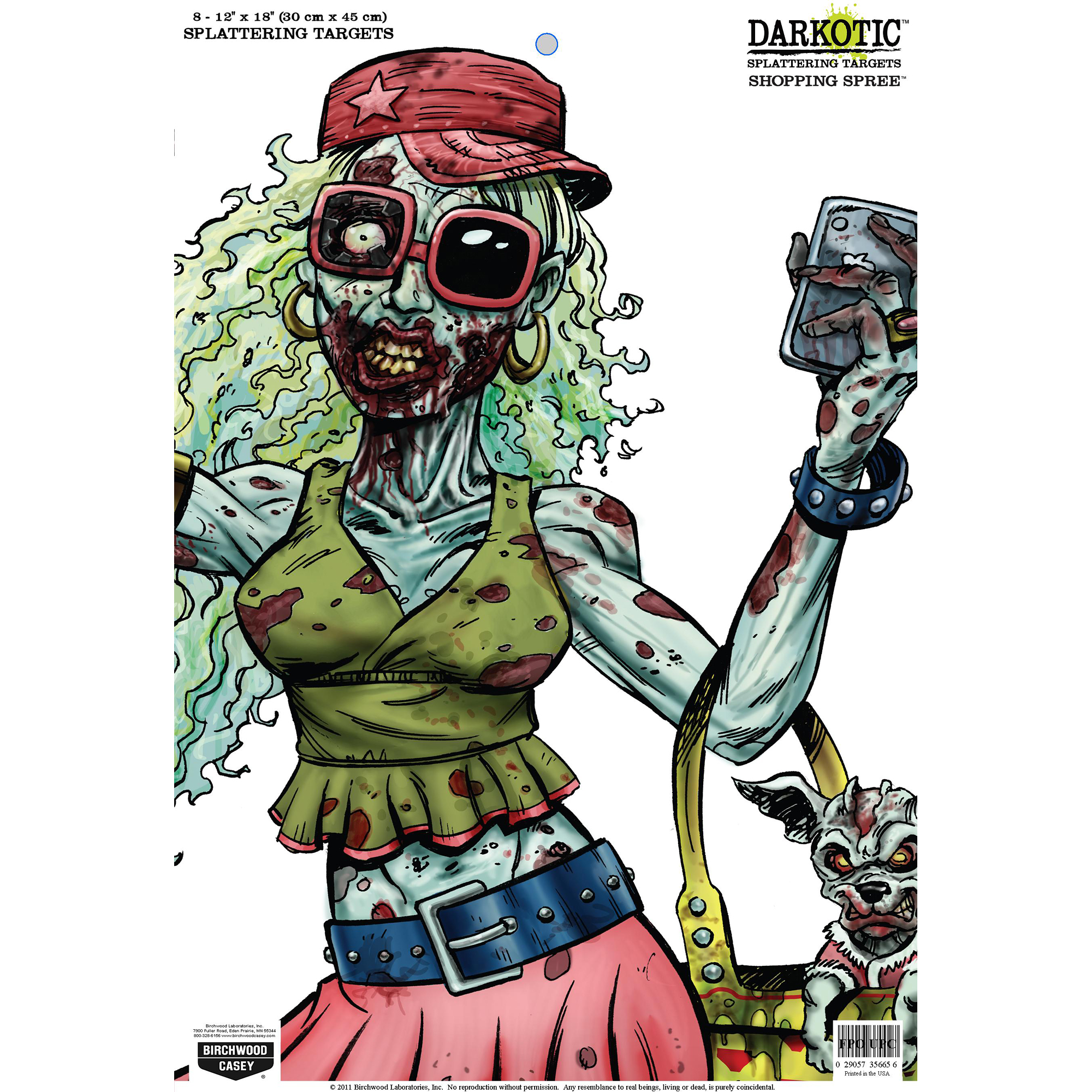 Birchwood Casey Darkotic/Zombie Target 12″X18″ – 8 Targets