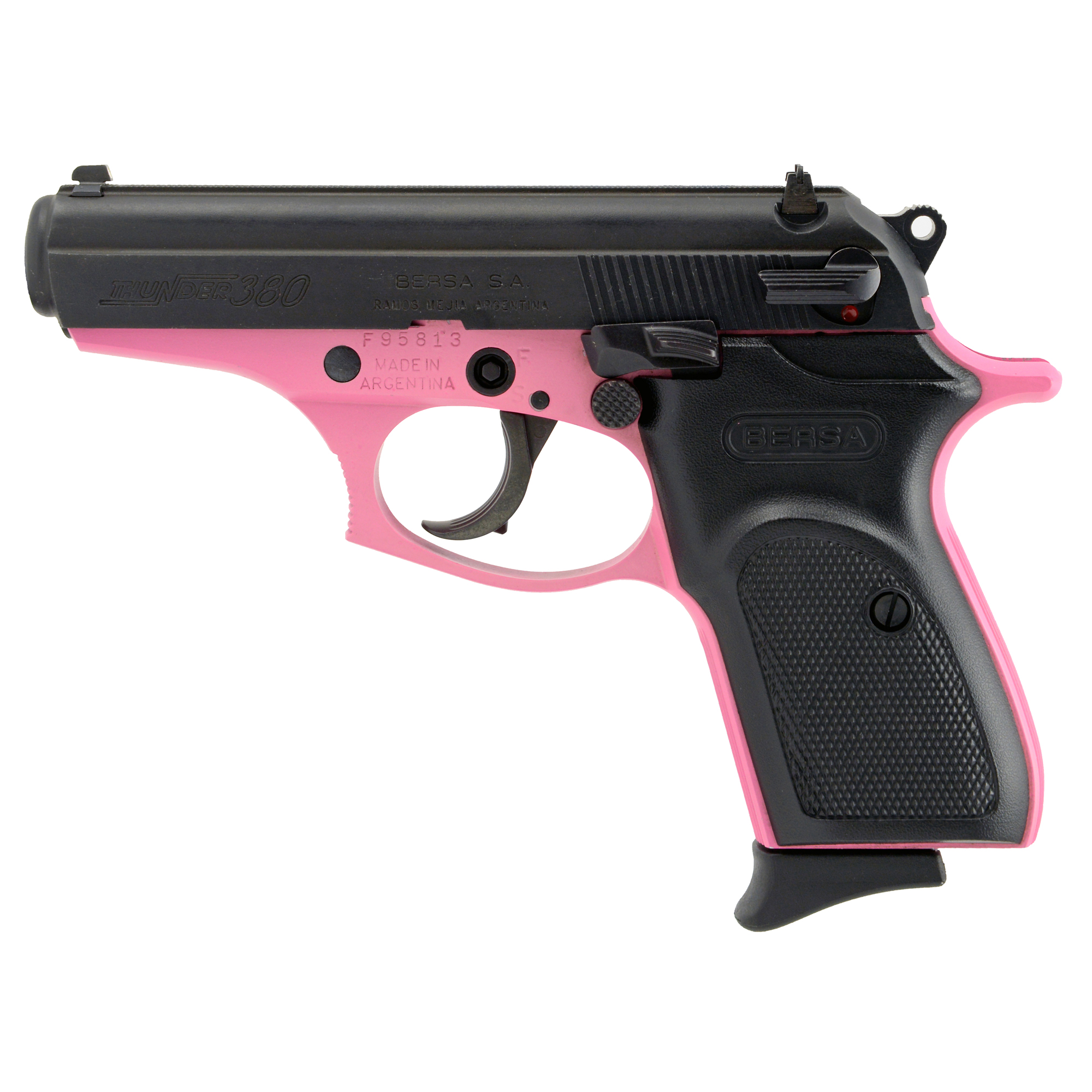 Bersa Thunder DA/SA 3.5″ 380 ACP 8rd Fixed Sights – Black, Pink