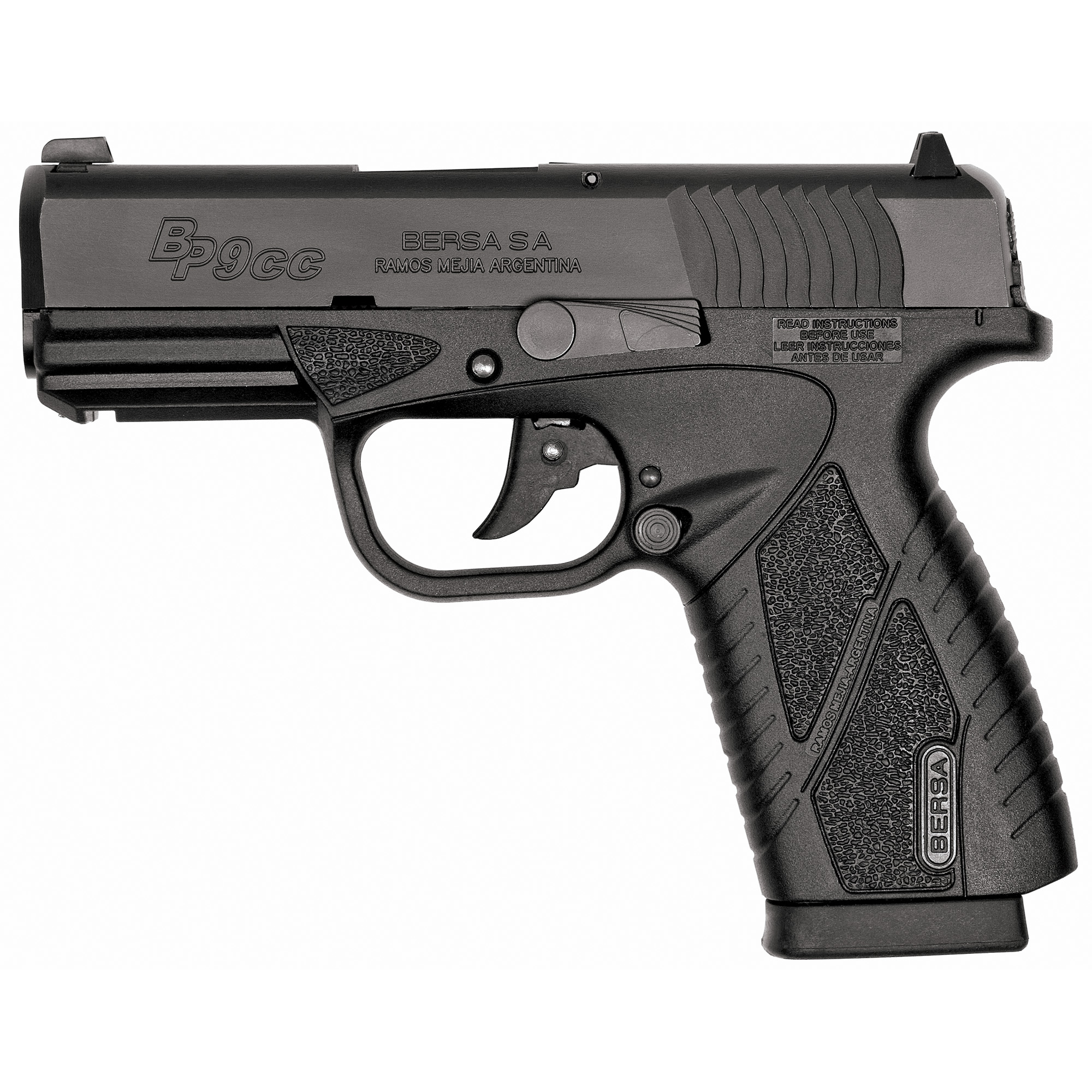 Bersa BP Conceal Carry Double Action Only 3.2″ 9mm 8rd Fixed Sights – Black