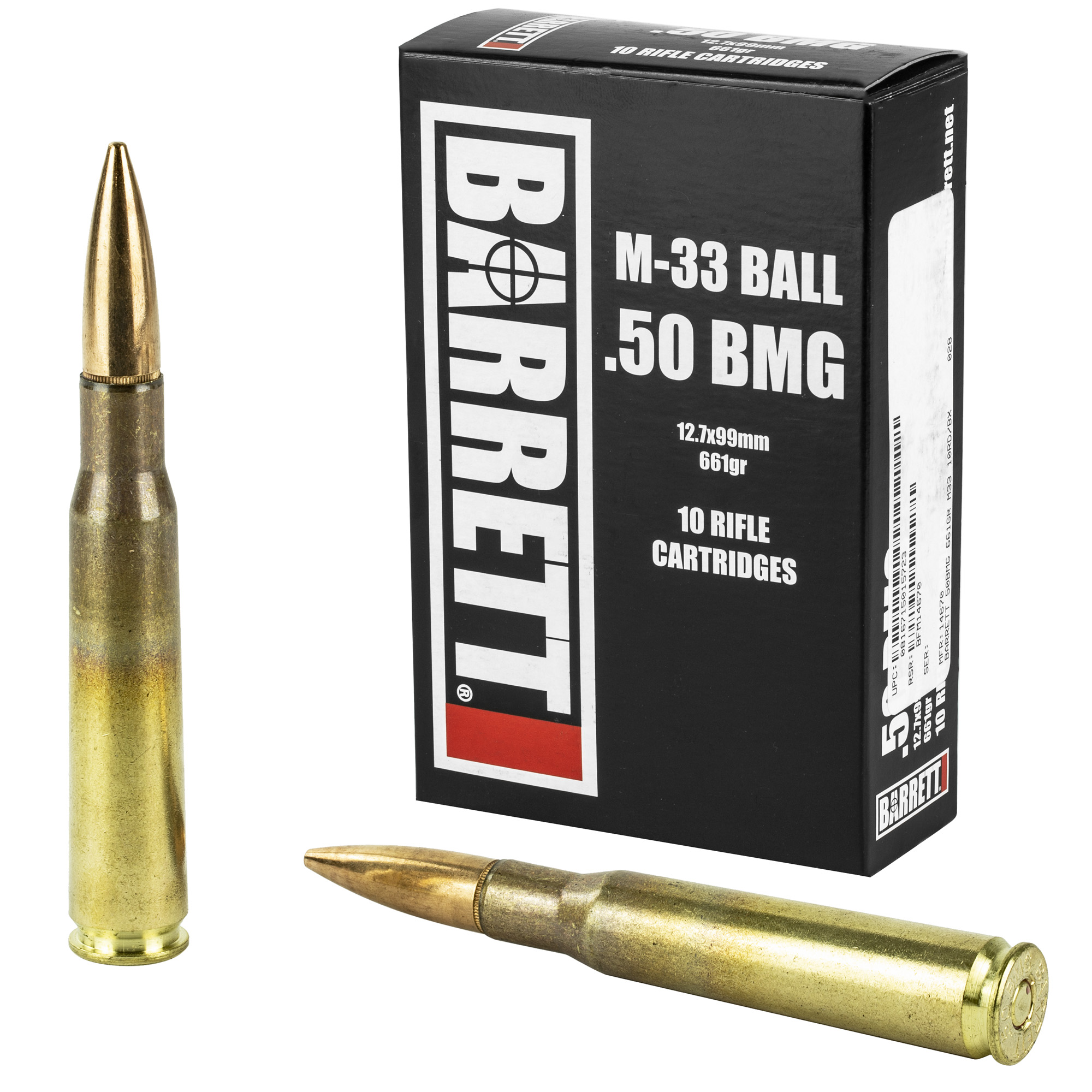 Barrett Ammo 50 BMG 661gr Full Metal Jacket – 10rd